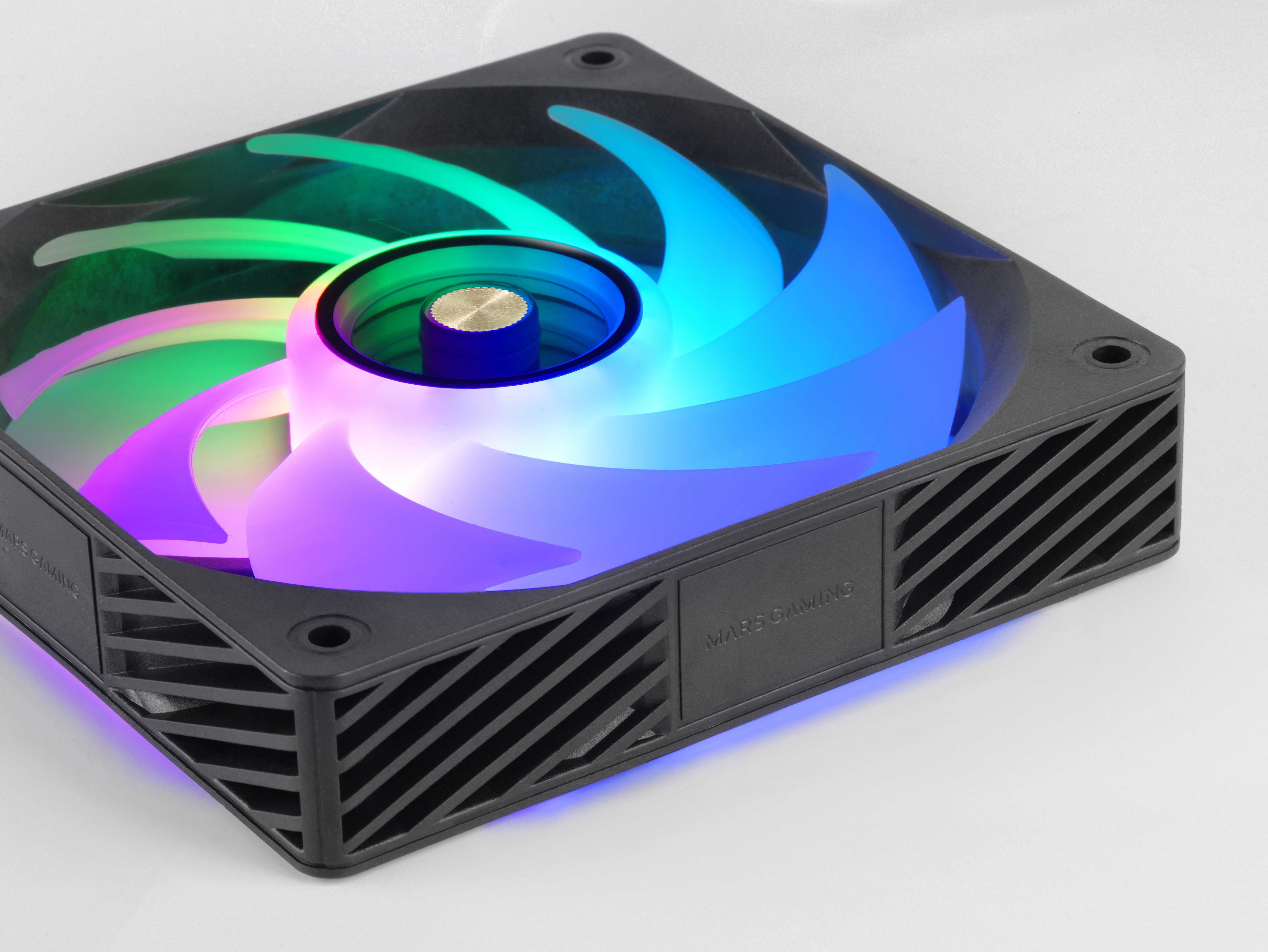 MARS GAMING MF3DPROKIT — Kit 4 ventiladores 120mm ARGB con hub control remoto 6