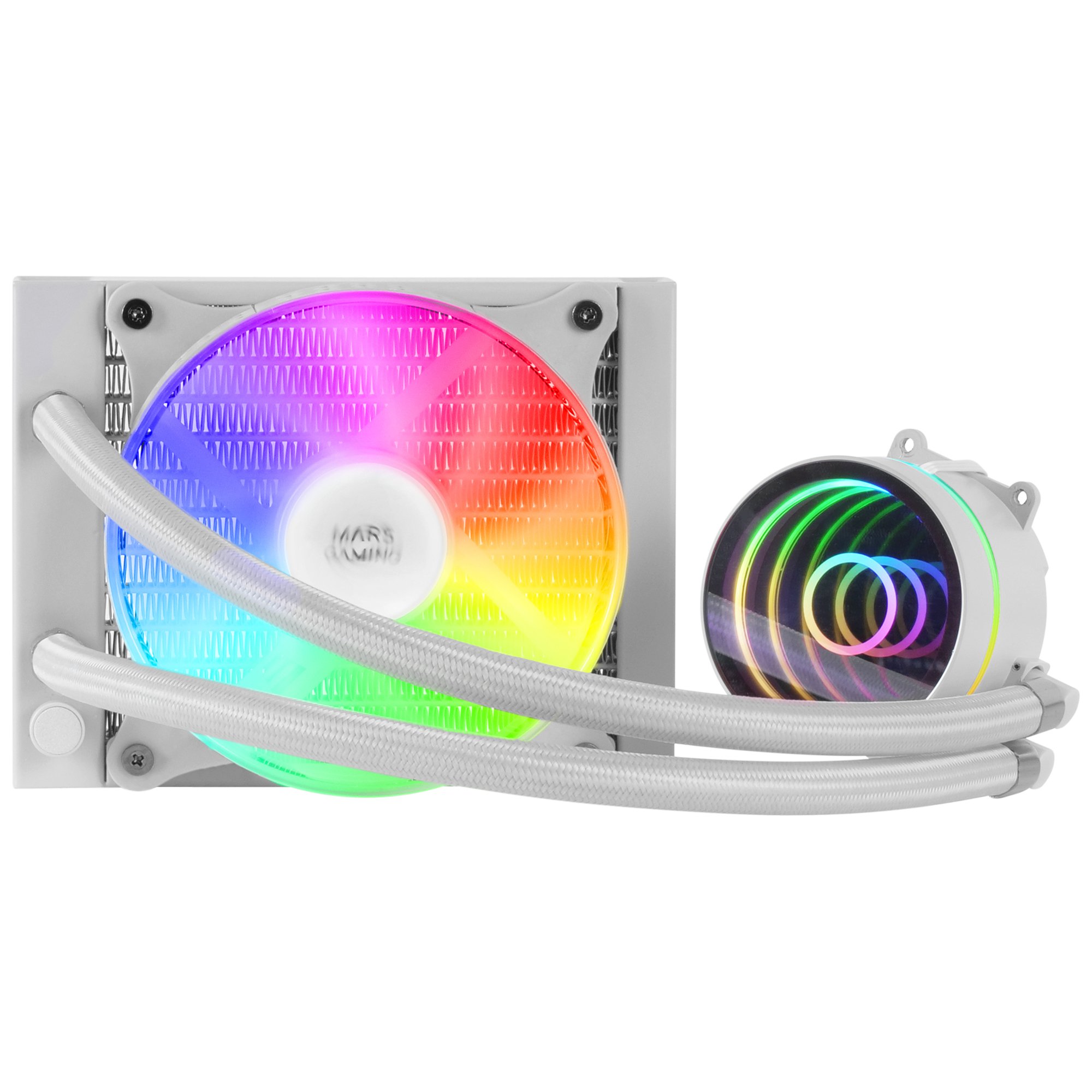 Sistema de Refrigerancion Liquida ML-ONE120 White 12x12 Iluminacion FRGB TPD 200W para Procesadores Intel y AMD — vista detalle 1