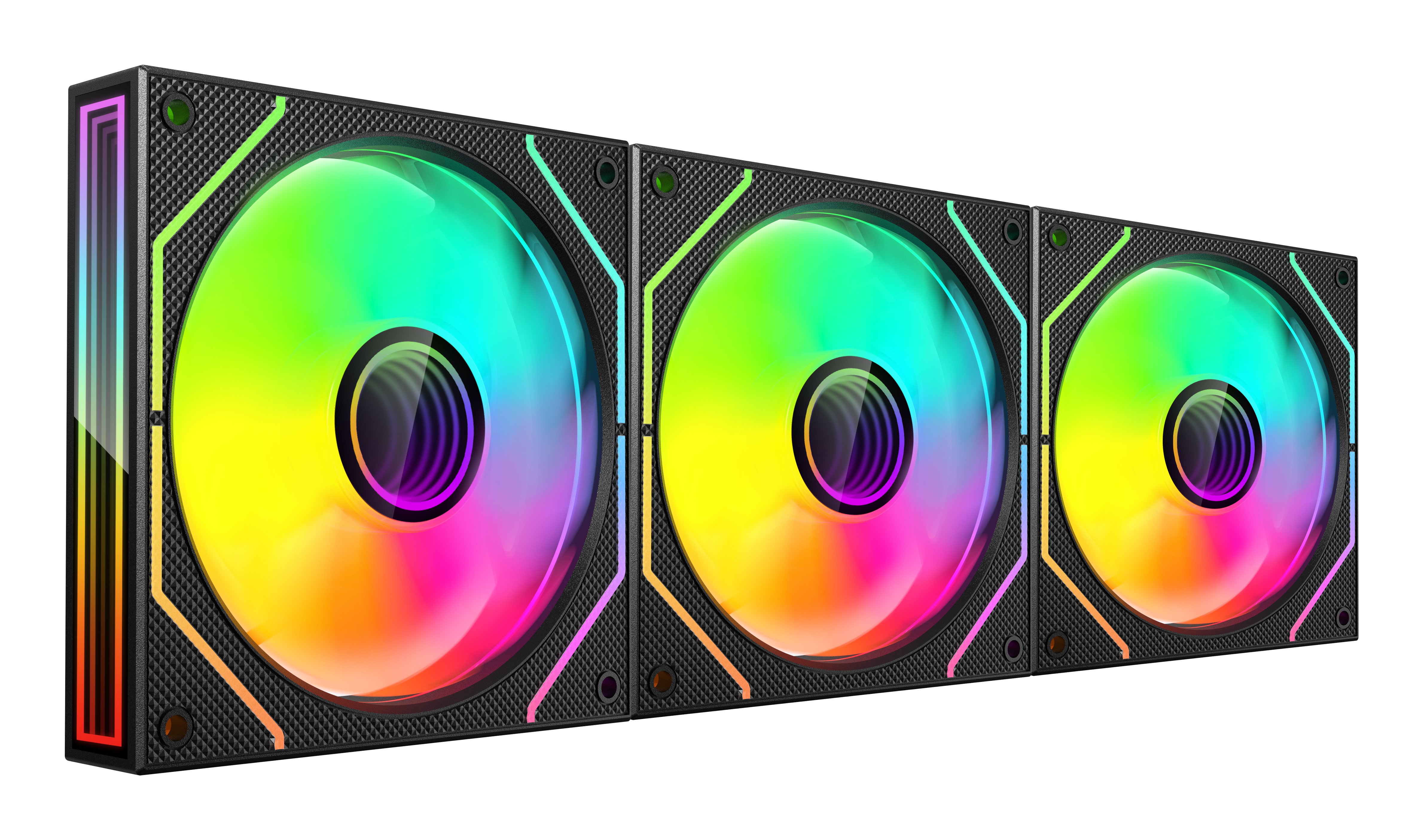 Mars Gaming MF3DPROKIT — Kit 3 ventiladores ARGB 120mm con hub RF 5