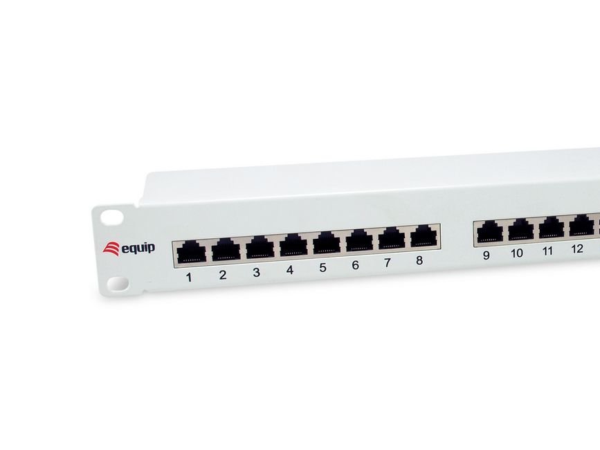 Patch Panel 24 Puertos Categoria 6 Apantallado Color Gris Claro — vista detalle 1