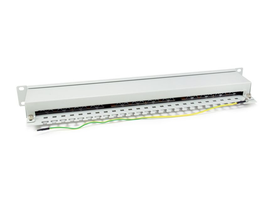 Patch Panel 24 Puertos Categoria 6 Apantallado Color Gris Claro — vista detalle 2