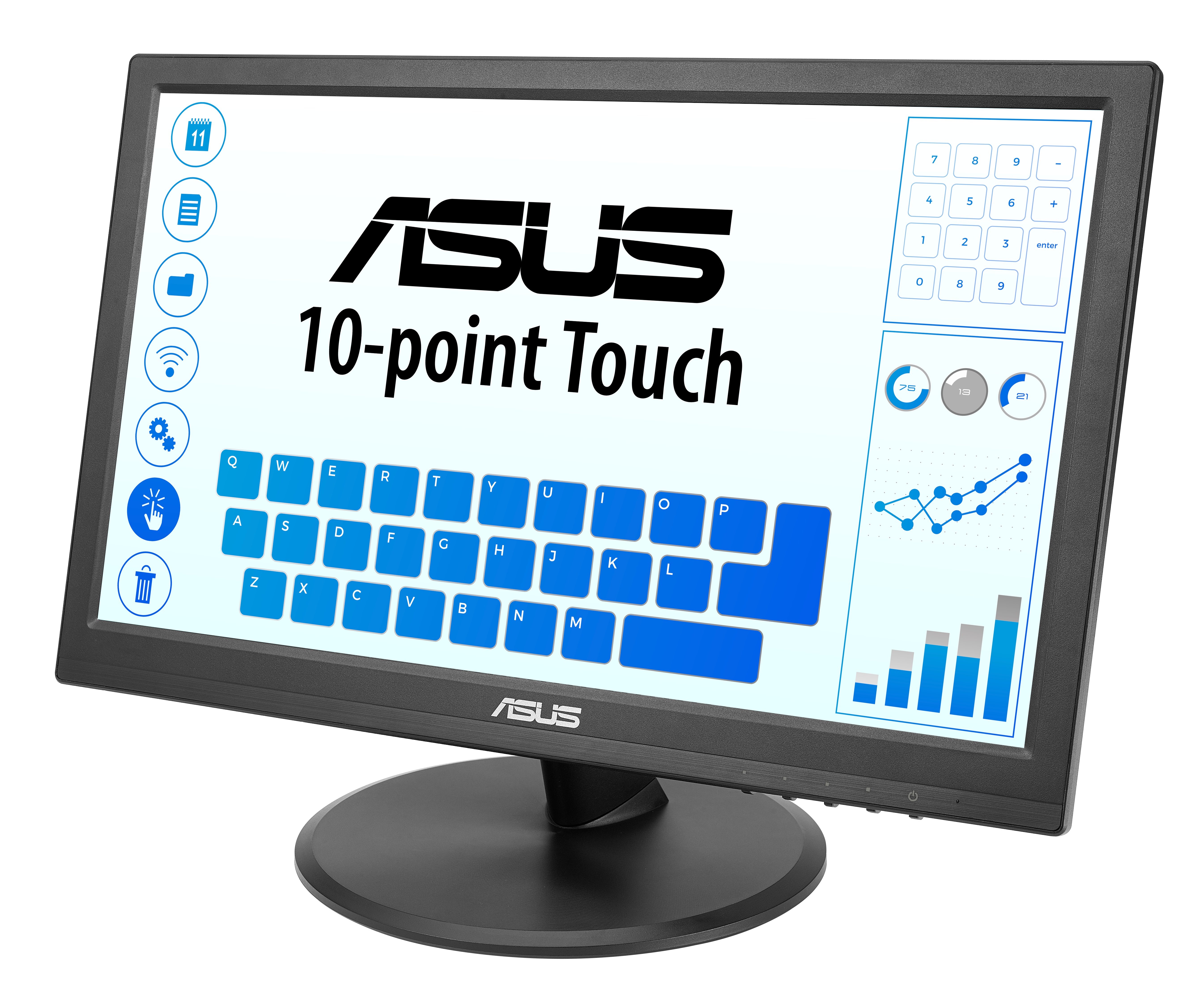 Monitor 15.6" Tactil HDMI VGA VT169HE IPS FHD 60Hz 5ms 220cd/m VESA 75x75 — vista detalle 2