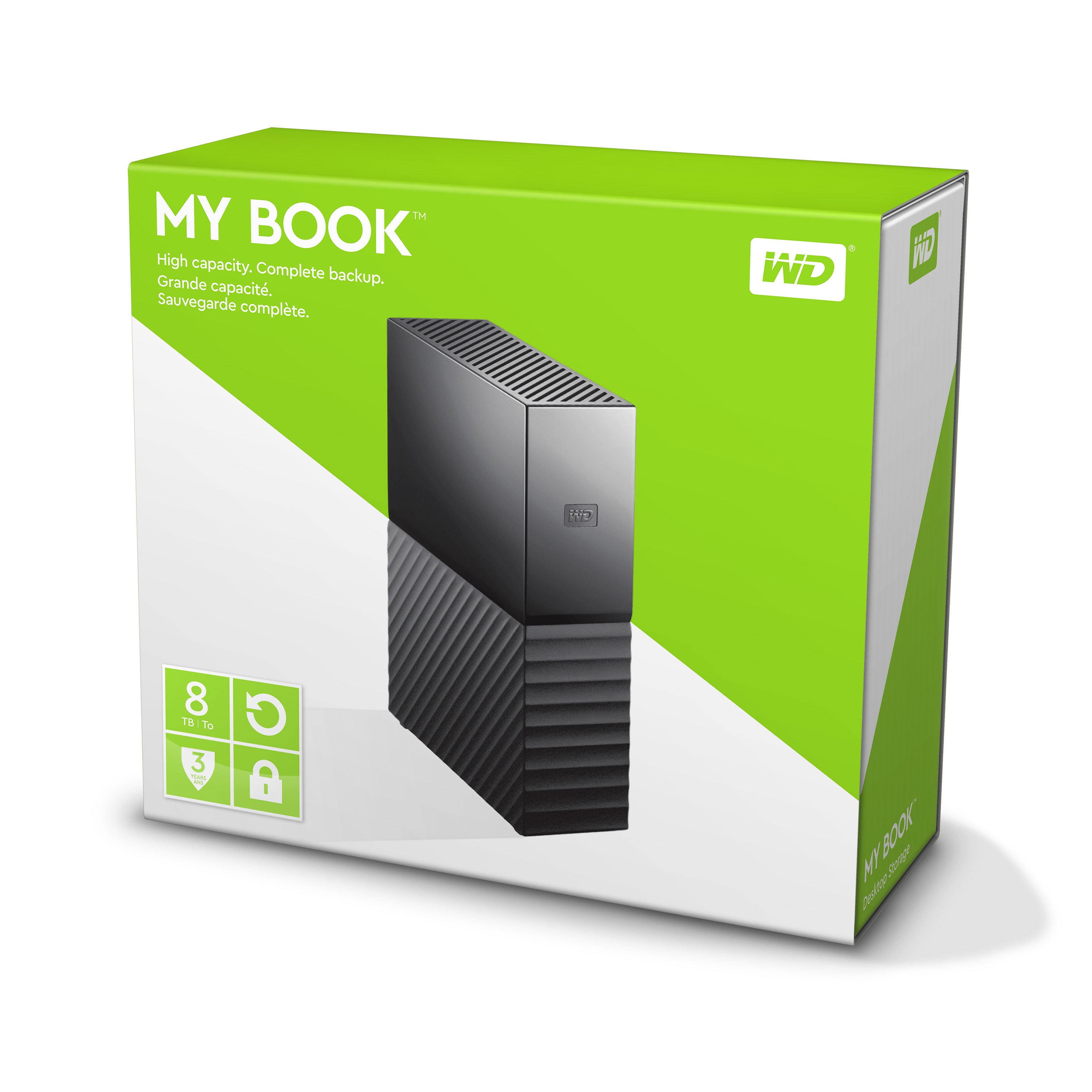 Disco DURO Externo Wester Digital MY BOOK 8TB WDBBGB0080HBK-EESN 10