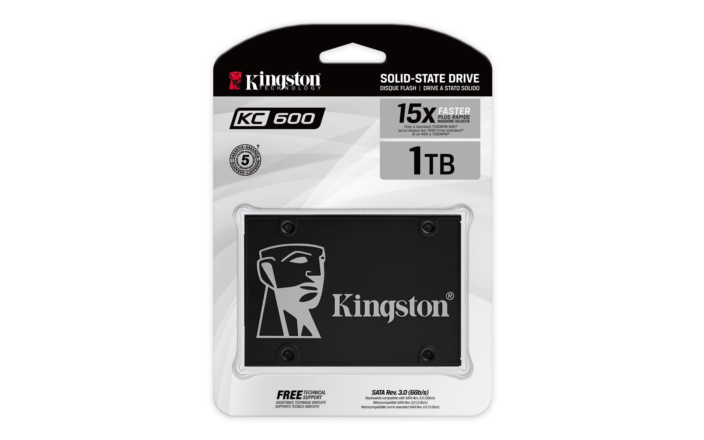 Disco SSD SATA3 1024GB KC600 (520Mb/S ESCRITURA) SKC600/1024G — vista detalle 2