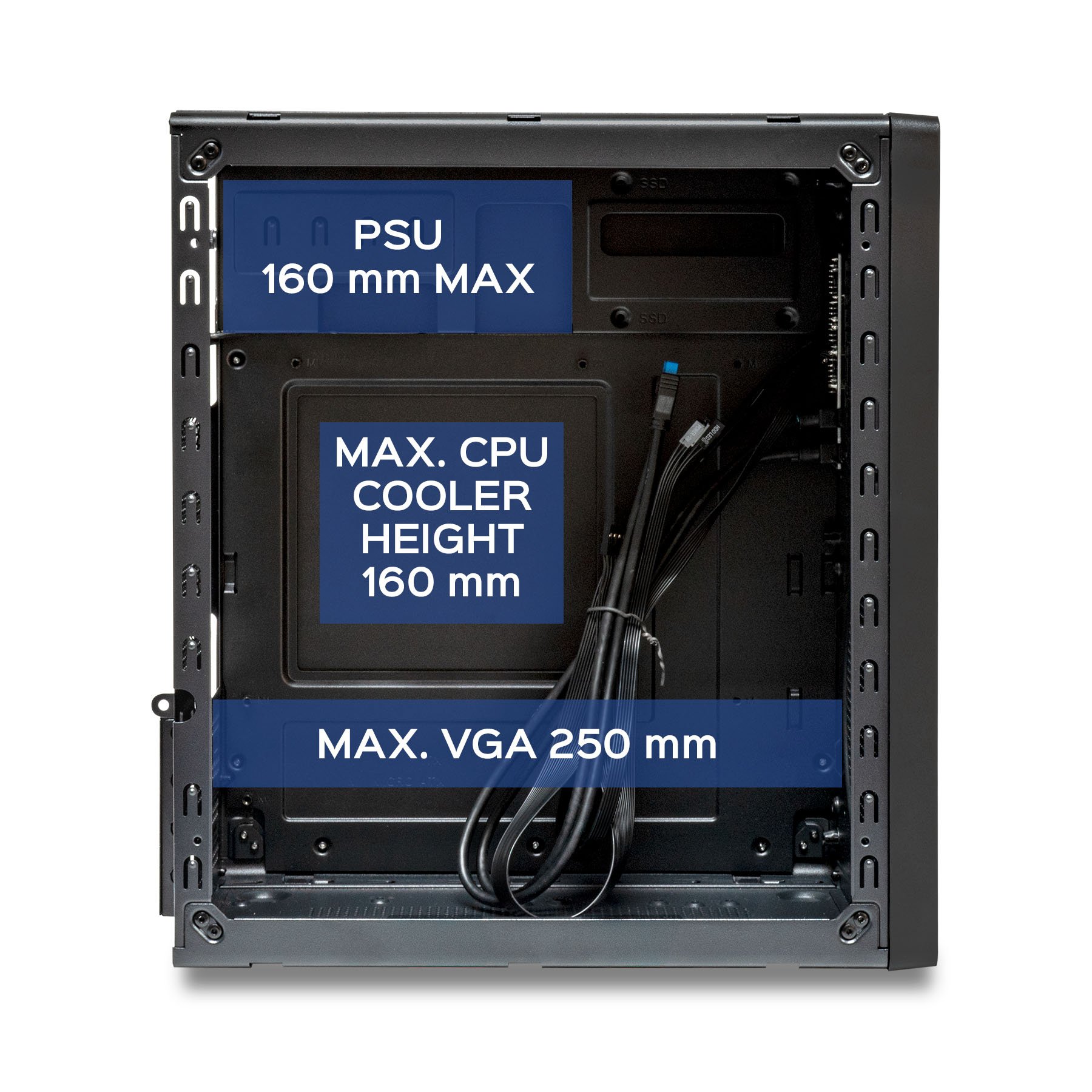 UNYKAch Numen 300 Pro — Micro ATX, orientación dual, 4 puertos USB 8
