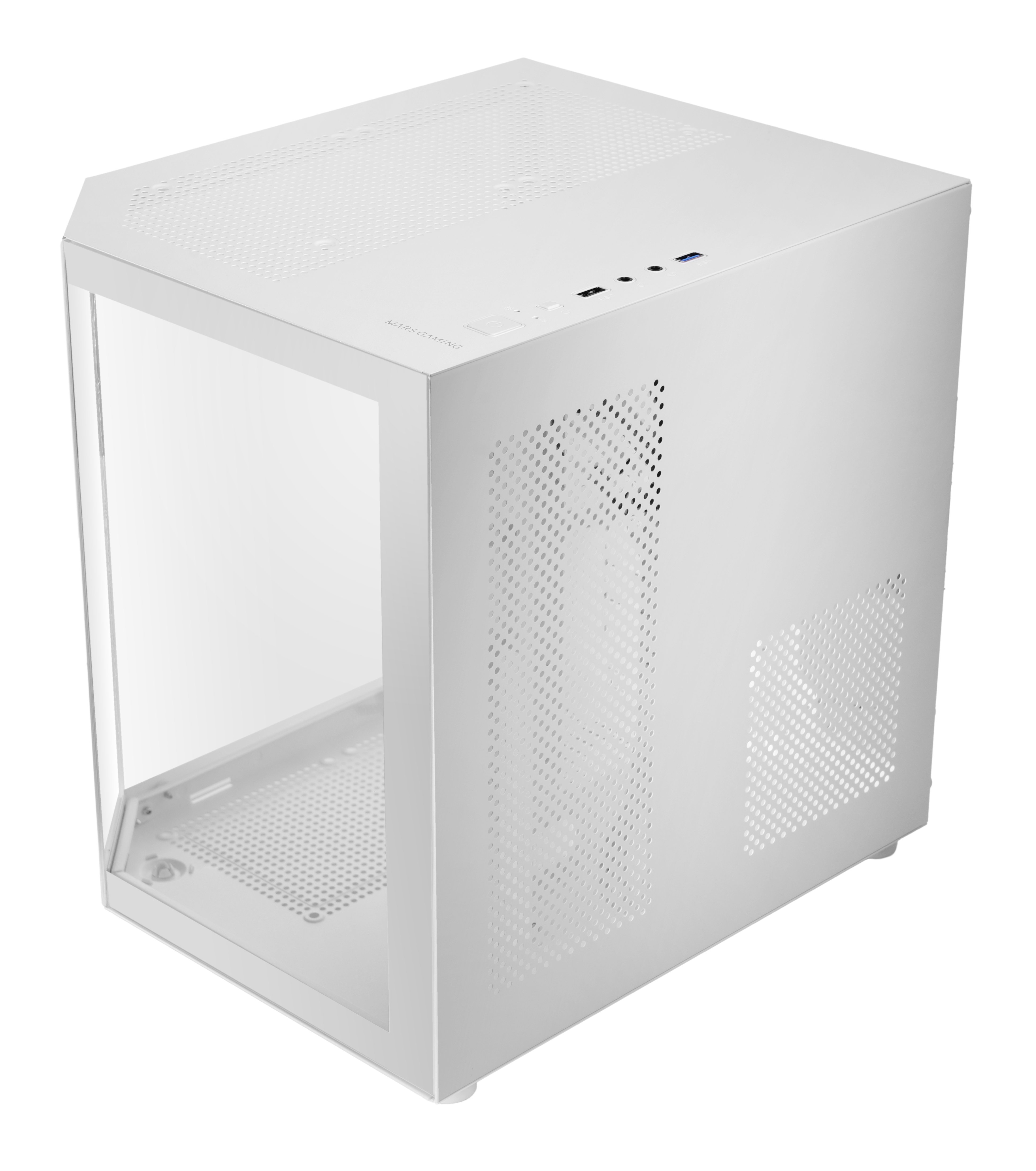 Caja Microatx MC3TLITE Blanco 3 Paneles Cristal Templado GPU MAX. 275mm 1x3.5 2x2.5 — vista detalle 2