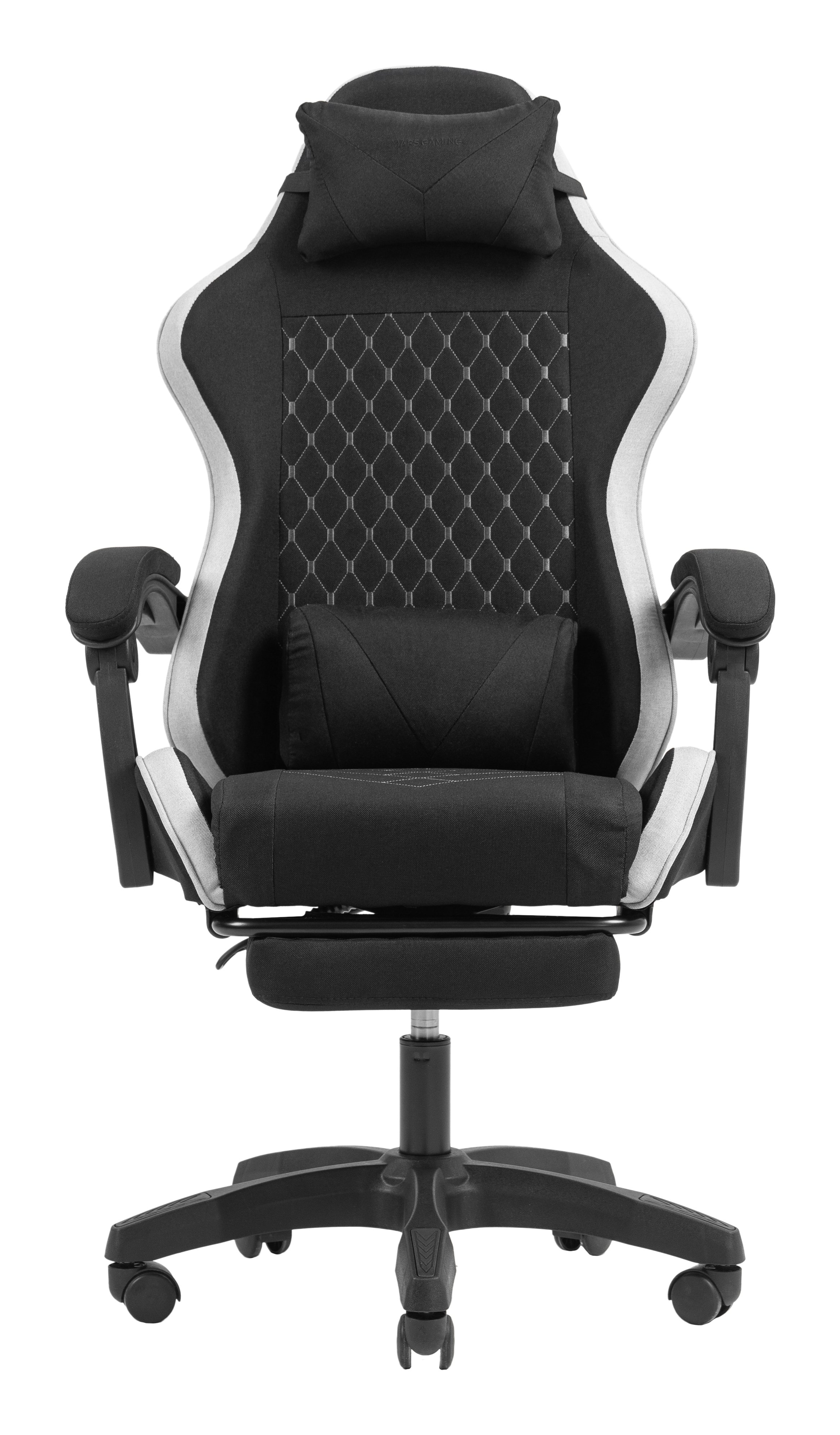 Silla Gamer Mgcxfgrbl Negra y Blanca Reclinable Reposabra...