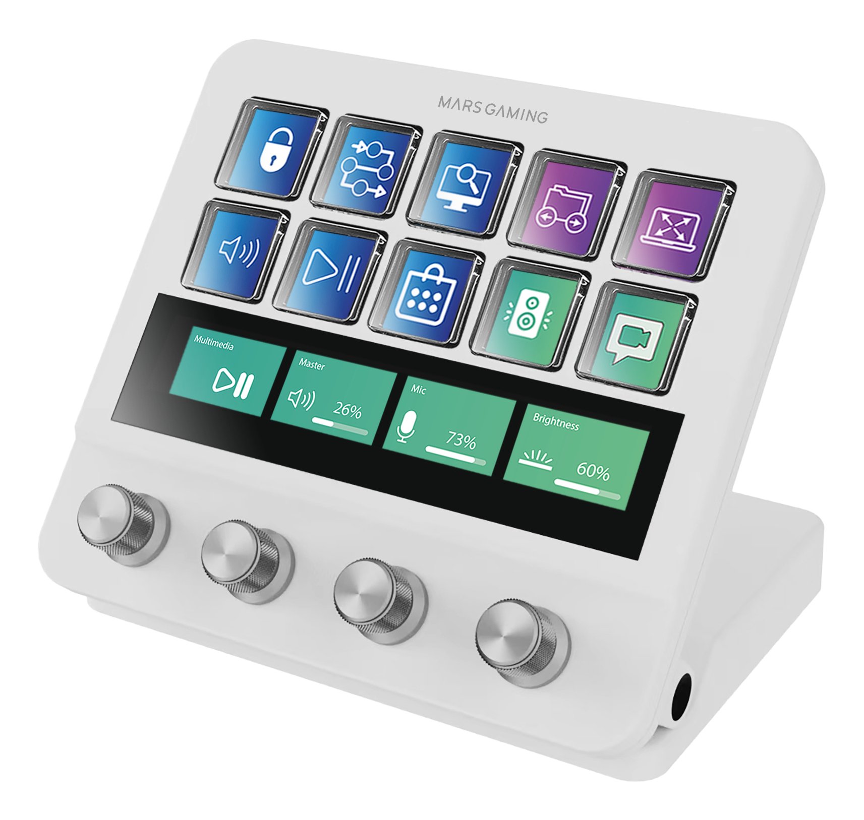 MARS GAMING MSDPRO — Panel de control LCD con 10 teclas y 4 diales multifunción 2