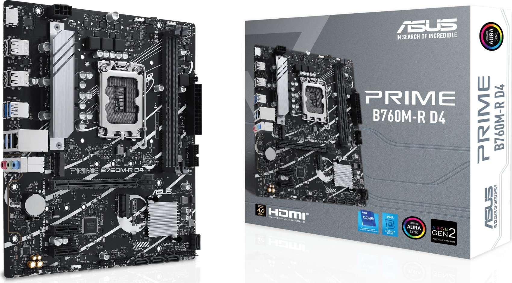 ASUS PRIME B760M-R D4 — Placa base M-ATX socket 1700 con DDR4 y USB 3.2 8