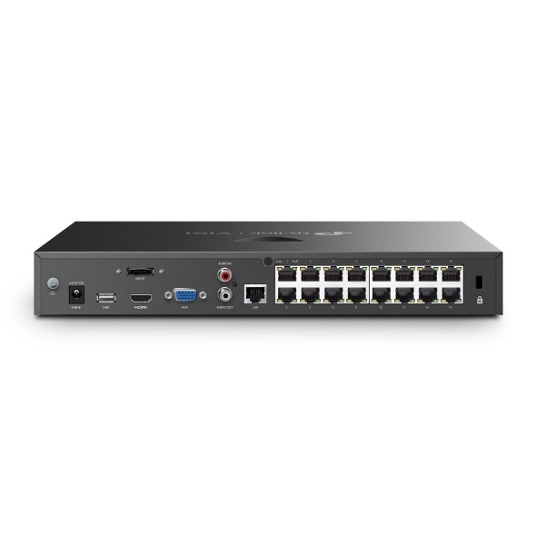 Grabador de Video TP-LINK VIGI NVR2016H-16MP 4K 16 Canales RJ45 VGA 16MP H.265+ 2xSATA Esata USB POE — vista detalle 2