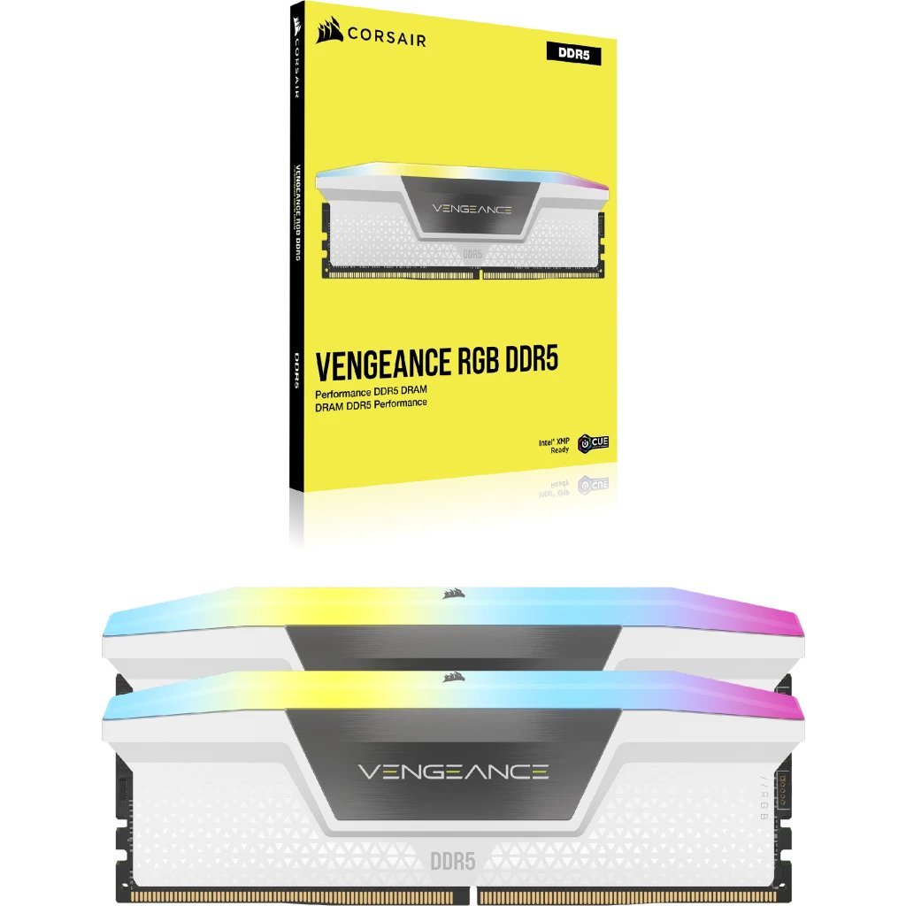 DDR5 64GB Kit 2X32GB Vengeance RGB DDR5 6000MHz CL30 Memoria Dual CMH64GX5M2B6000C30W — vista detalle 1
