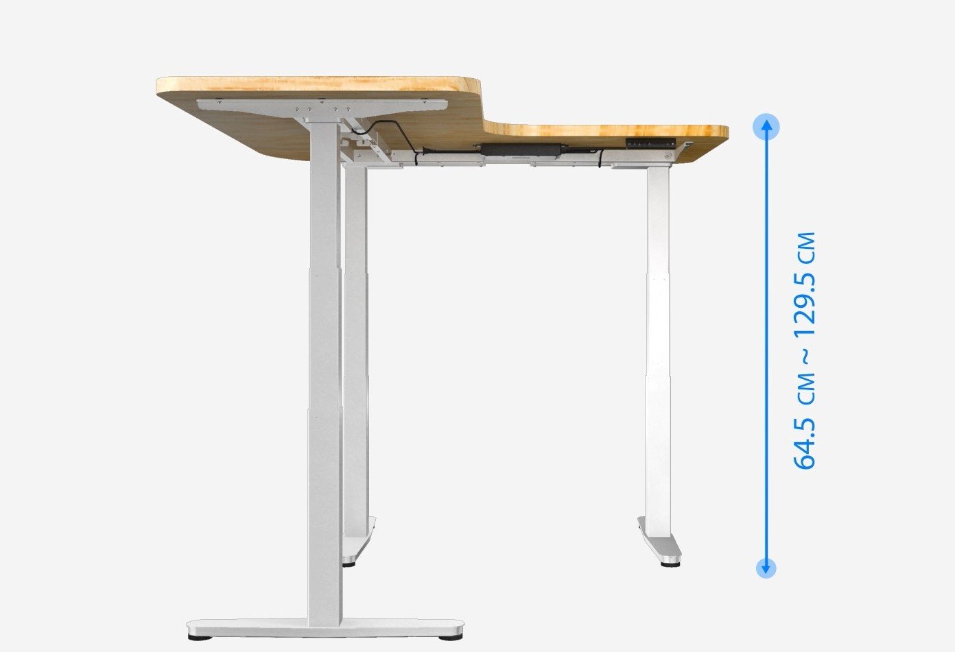 Estructura Mesa Escritorio Forma L Trile Motor Color Blanco — vista detalle 2