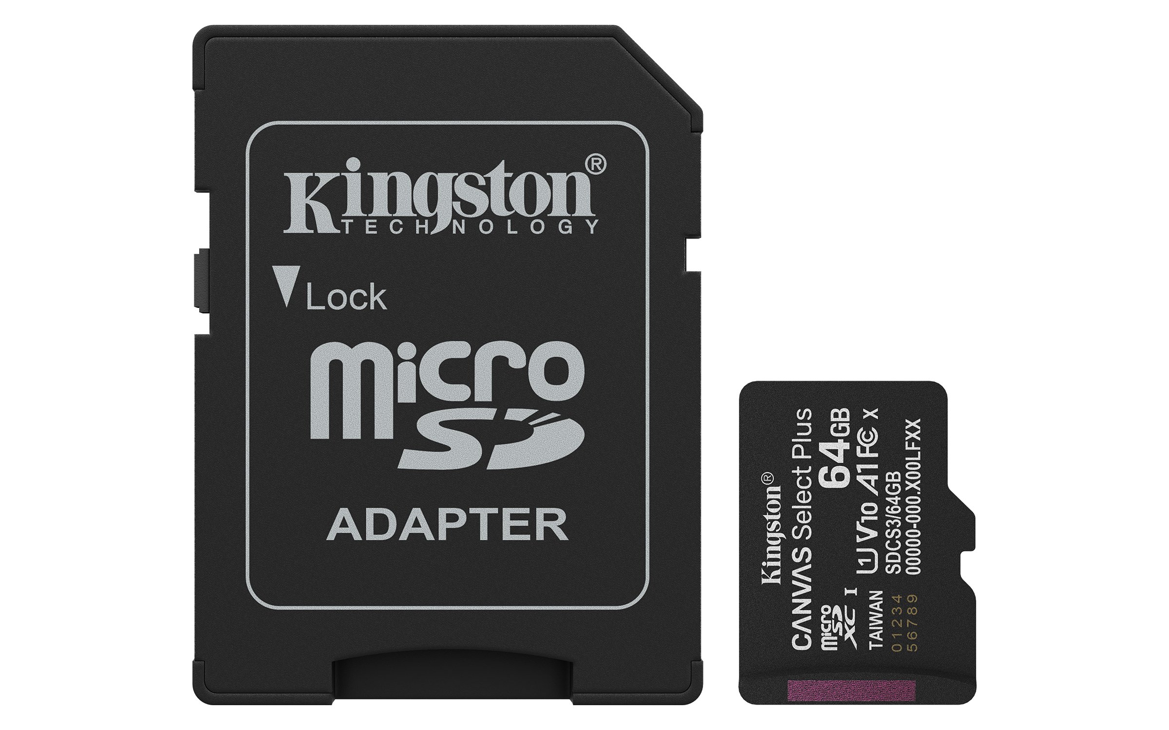 Kingston Canvas Select Plus 64GB — Memoria microSD Clase 10 con adaptador