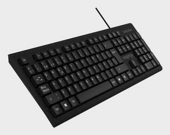 Teclado APPMX225 USB Ligero y Compacto Color Negro — vista detalle 1