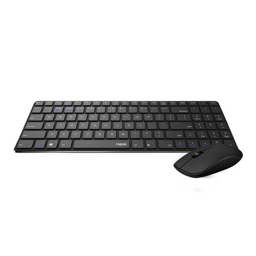 Teclado Wireless y Bluetooth E9300M Portugues 2.4GHz BT 3.0 4.0 Diseño Ultrafino Negrobase Aluminio Multi MODE — vista detalle 2