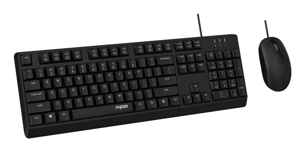 Teclado y Mouse NX1500 1000DPI Cable 1.5m Color Negro — vista detalle 2