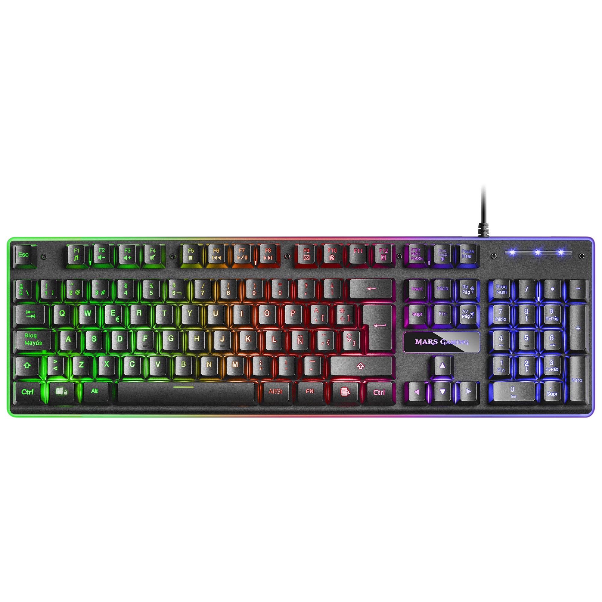 MARS GAMING MCPX BLACK — Teclado híbrido + mouse 10K + alfombrilla XXL — vista detalle 1