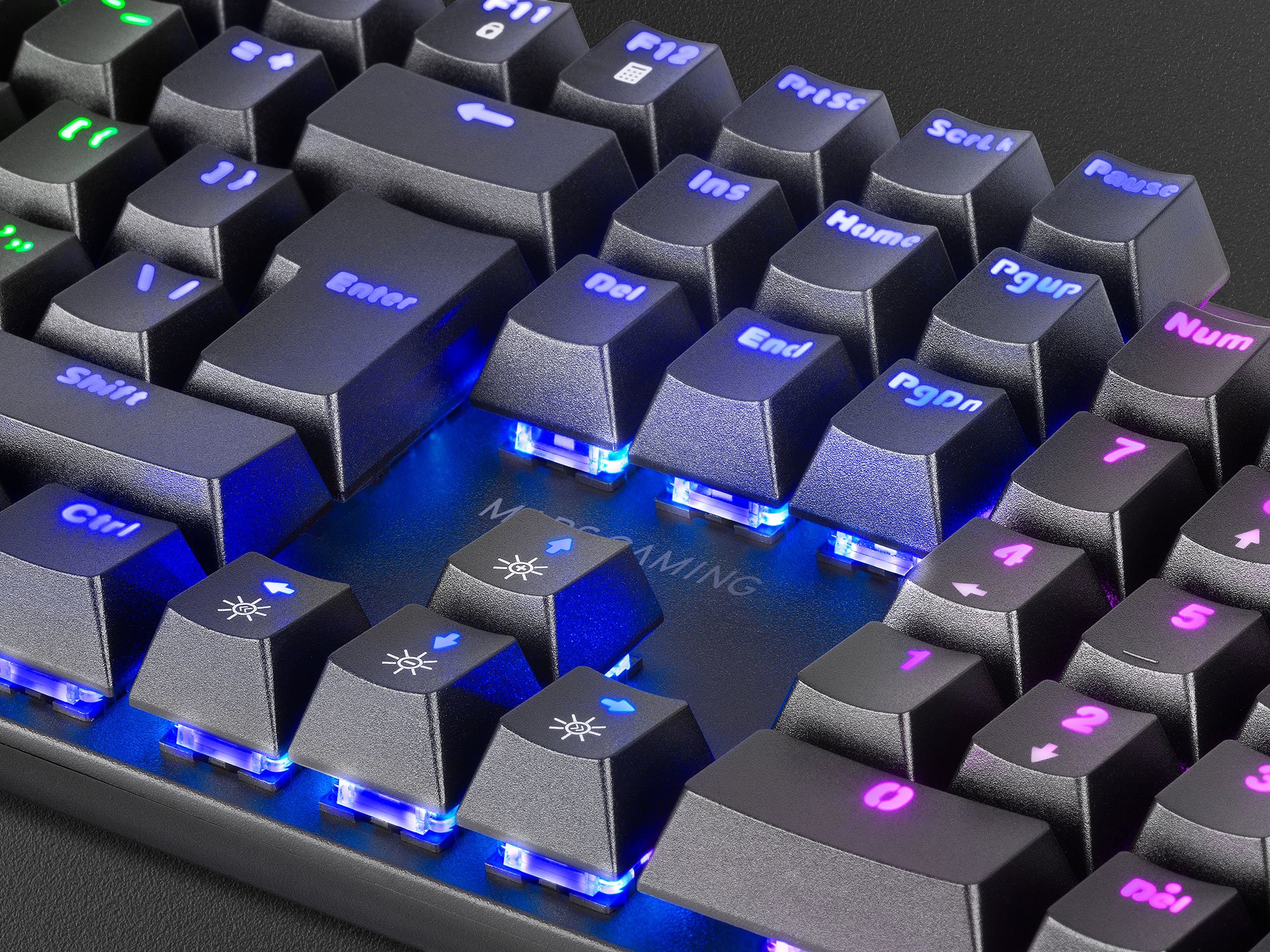 Teclado Mecanico en Italiano MK422 Black Switch Azul PR de 100Hz ANTI-GHOSTING Avanzado Iluminacion RGB — vista detalle 2