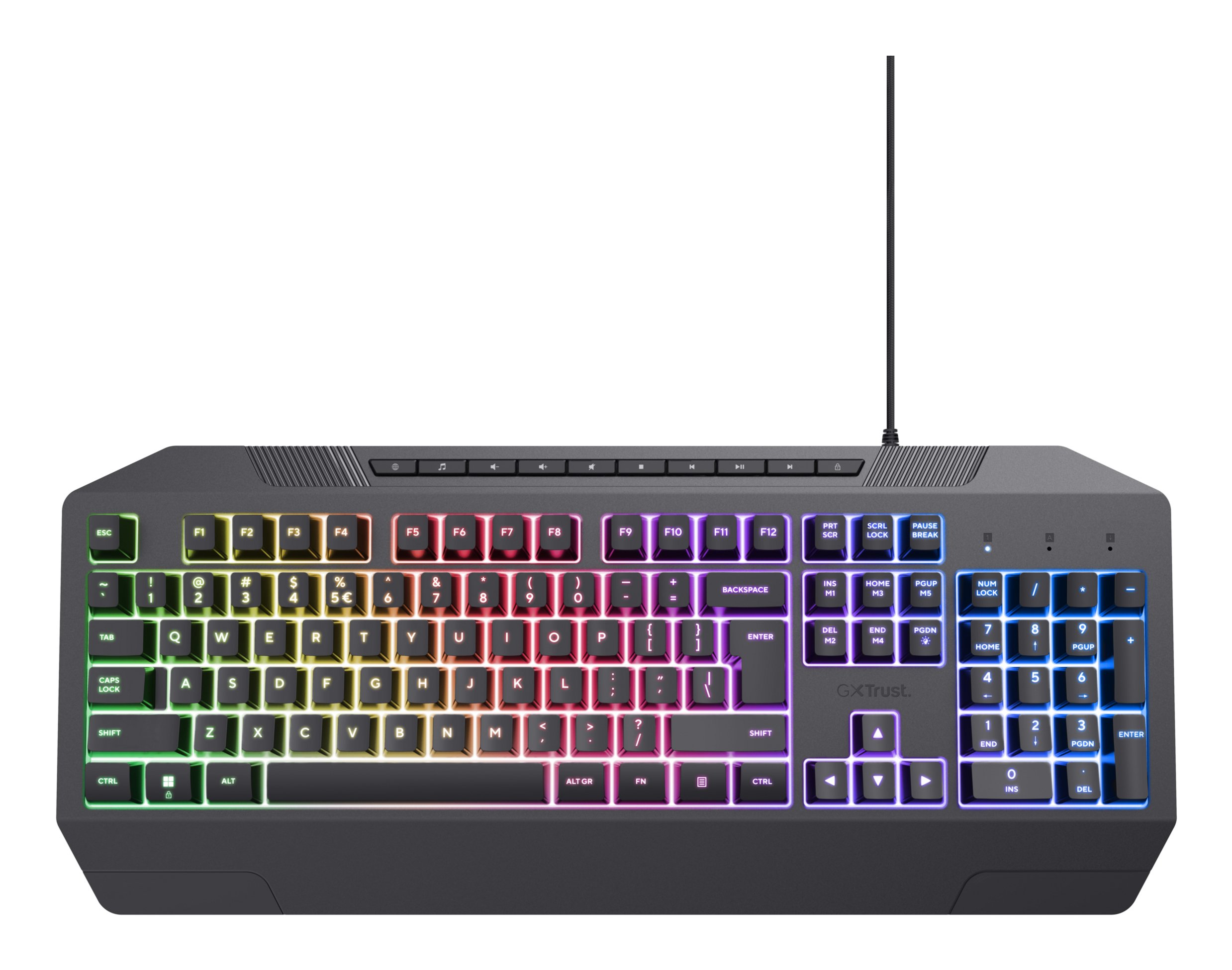 Teclado Gaming GXT 836 Evocx Iluminacion LED ANTI-GHOSTING 12 Teclas Multi USB 24998 — vista detalle 2