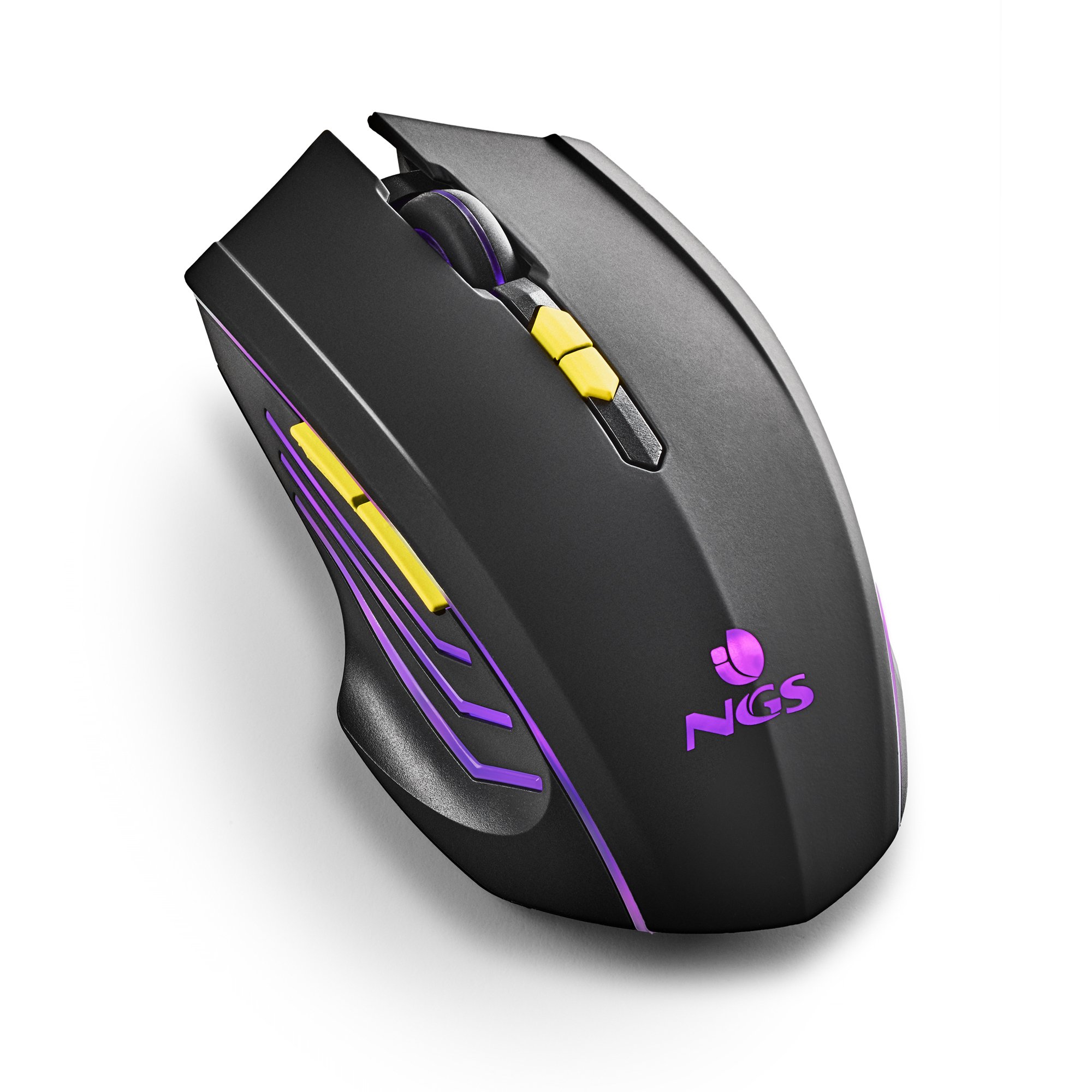 Mouse Wireless GMX-200 Receptor 2.4GHZ 800-1200-2400-3200 DPI BAT. 300 Mah Negro — vista detalle 1