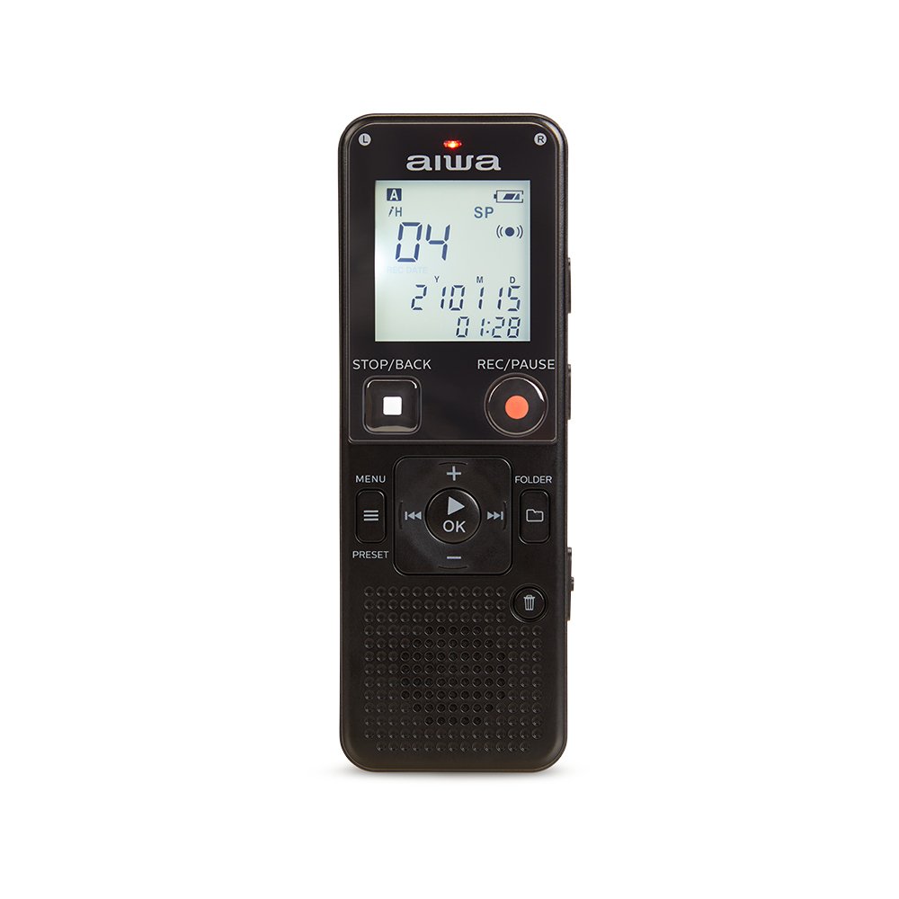 Grabadora de VOZ DVR-A600 16GB 290 Horas Microsd LCD Radi...