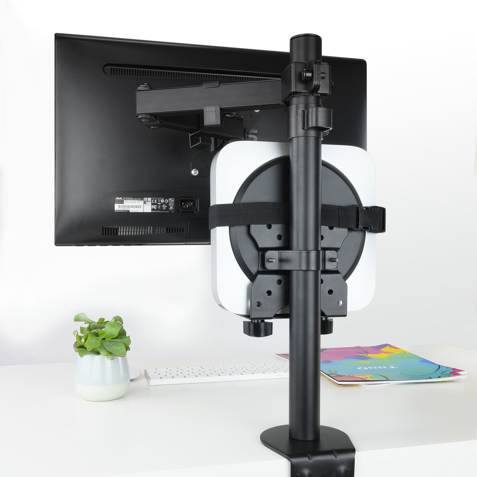 Soporte para Mini PC TCCH0001-B MAX. 5KG MONITOR/ESCRITORIO/MONITOR/MASTIL Negro 7