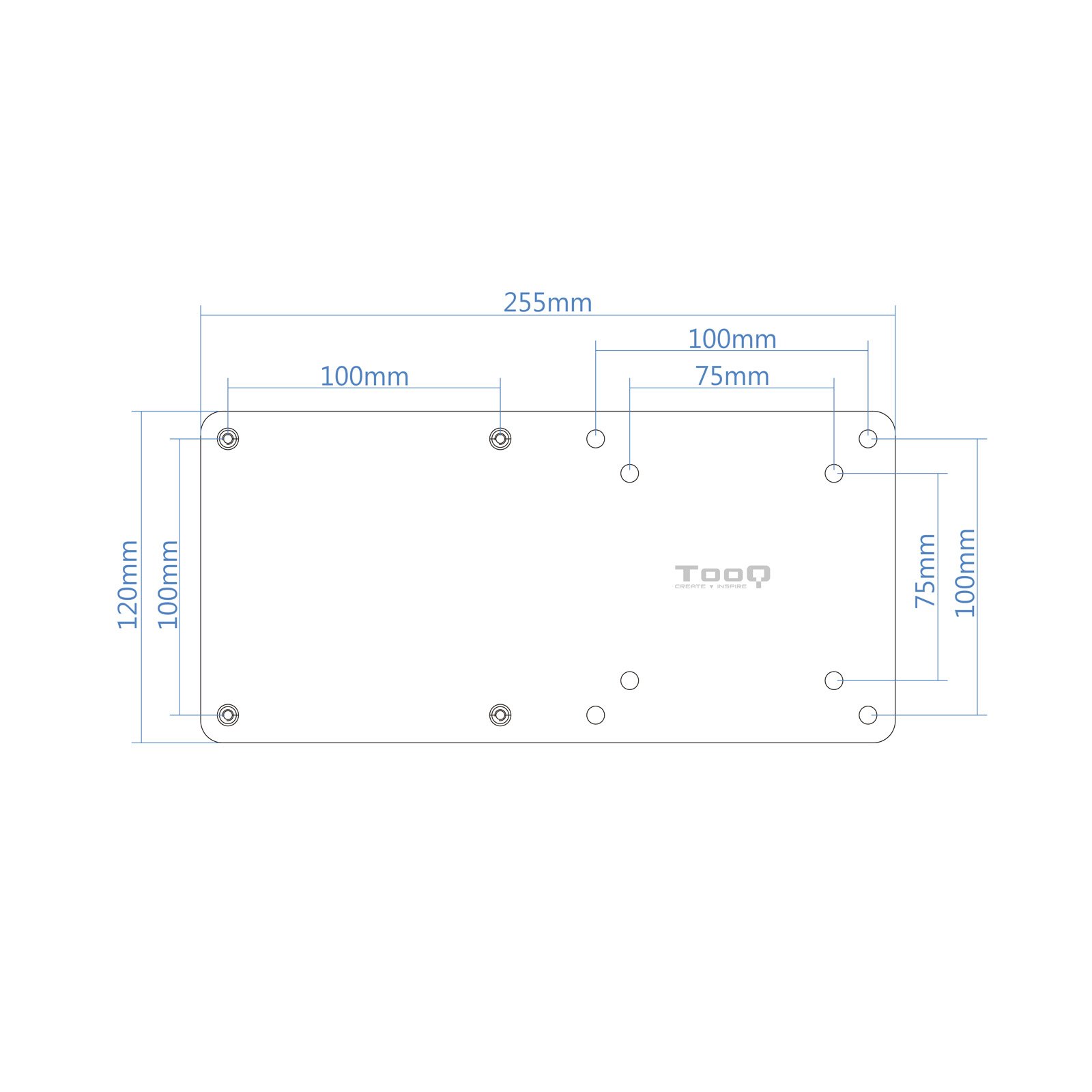 Soporte para Mini PC TCCH0007-B VESA 75x75 Carga Maxima 3KG 5