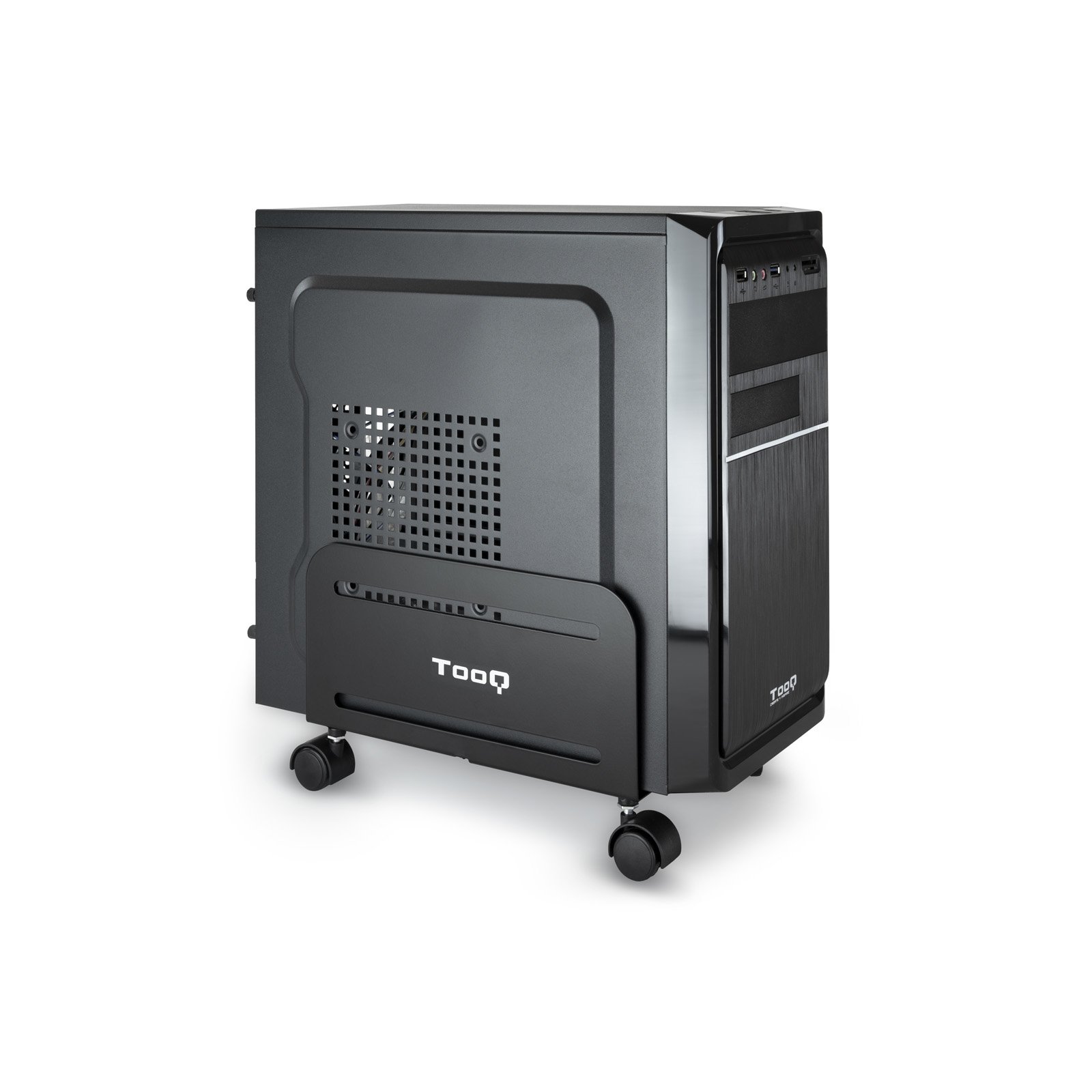TOOQ UMCS0004-B — Soporte CPU con ruedas, altura ajustable 119-209mm 4