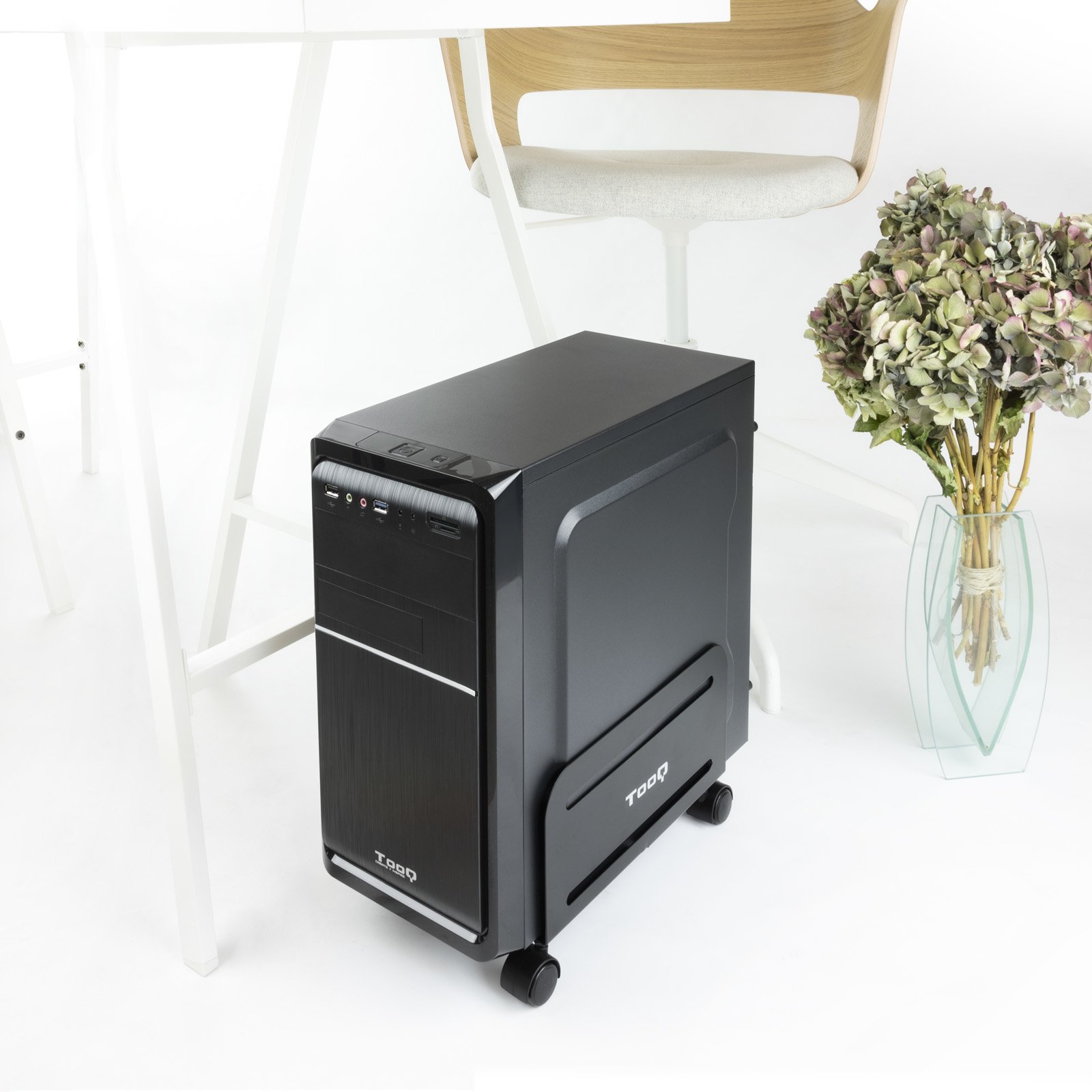 TOOQ UMCS0004-B — Soporte CPU con ruedas, altura ajustable 119-209mm 9