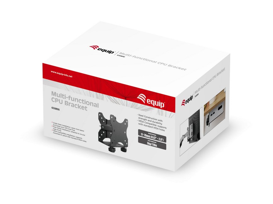 EQUIP 650890 — Soporte VESA para CPU tipo NUC en pantalla o escritorio 7