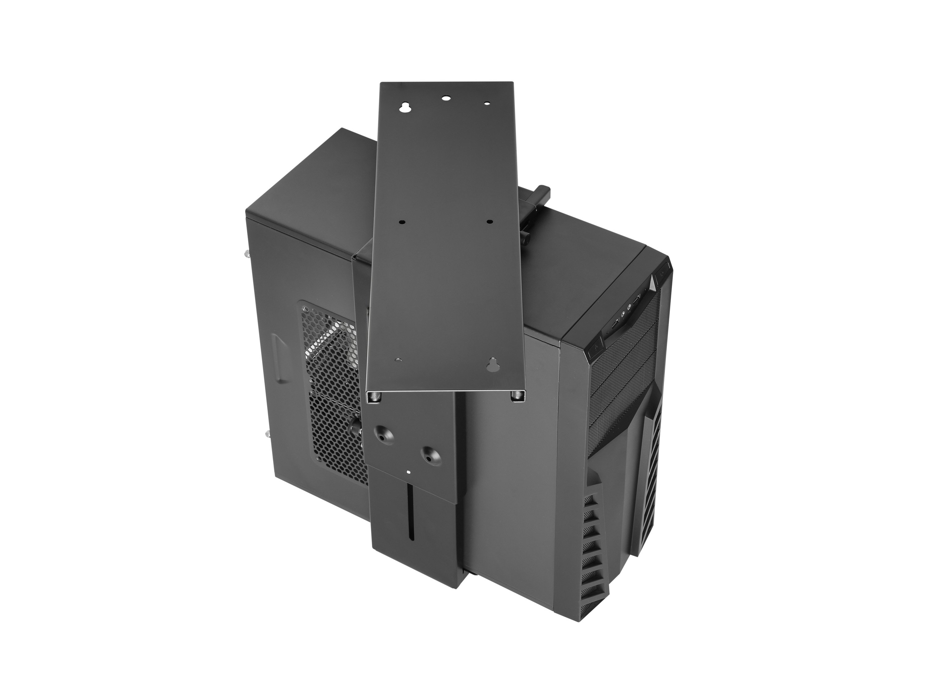 Soporte CPU 650892 para Instalacion bajo Mesa Giratorio 360§ Acero Color Negro MAX. 10KGS 4