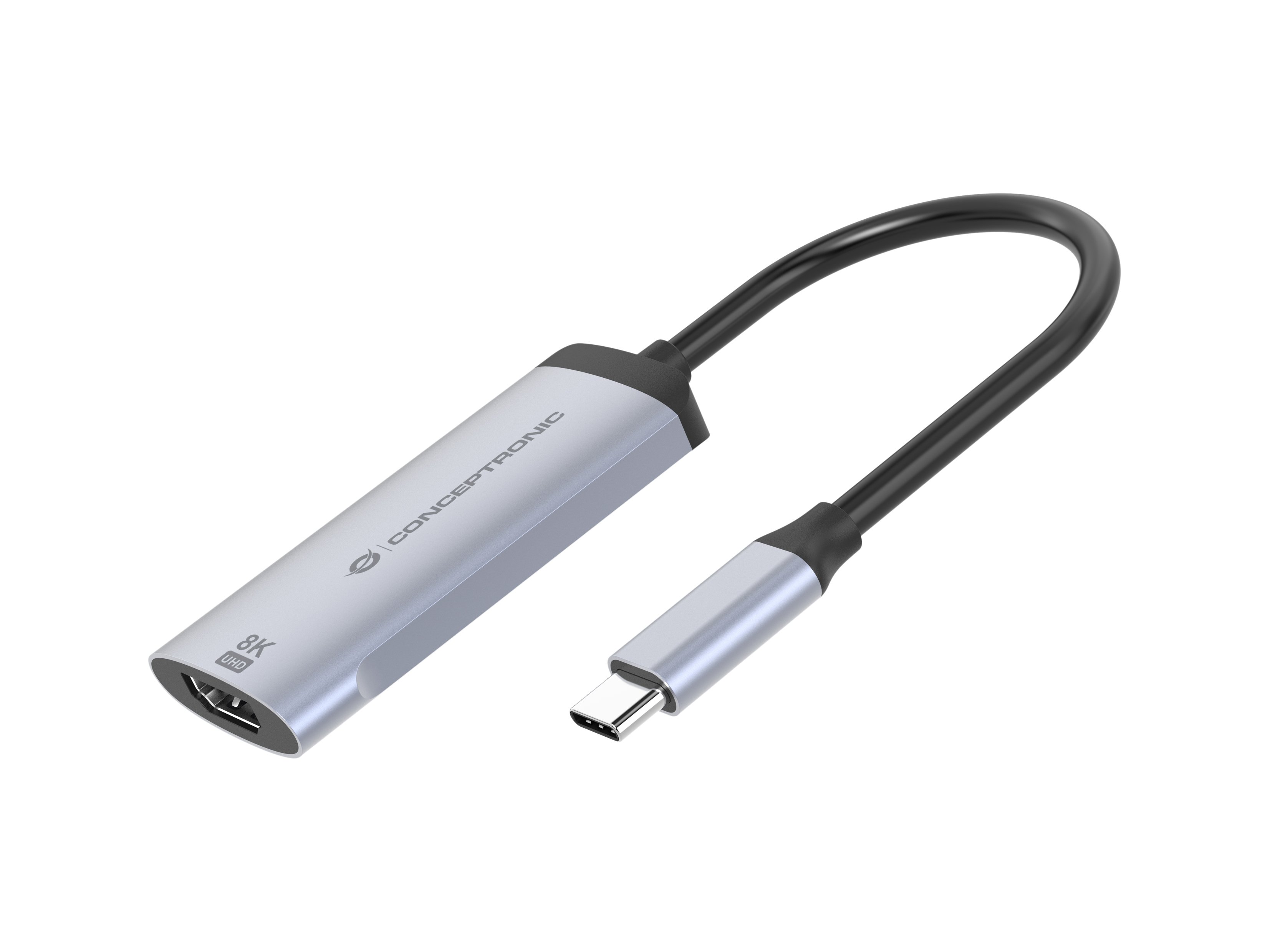 CONCEPTRONIC ABBY23G — Adaptador USB-C a HDMI 8K 60Hz aluminio