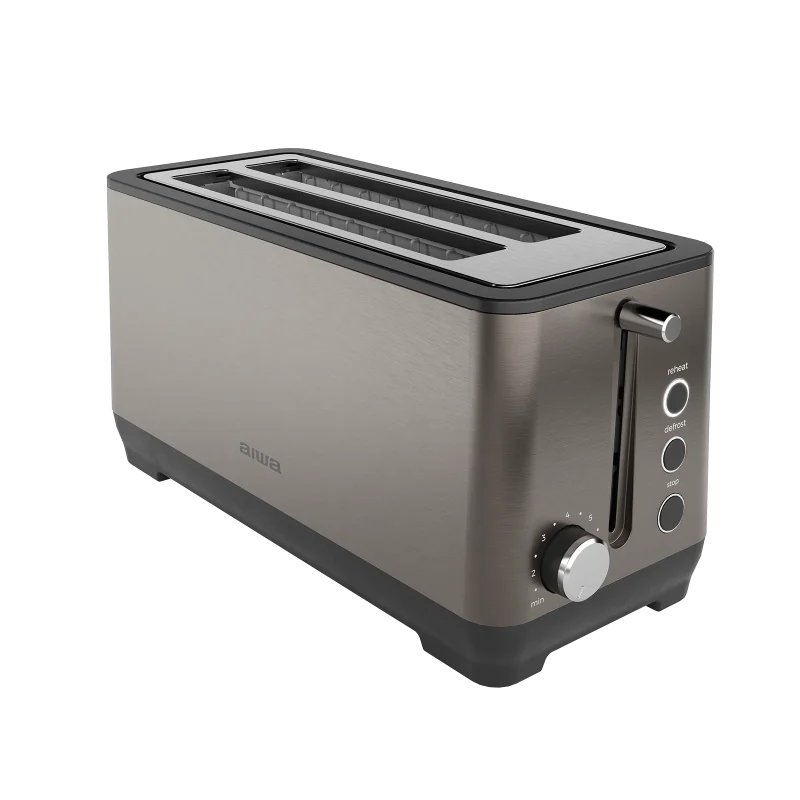 Tostadora Kofotatsu 2 Ranuras 1600W 7 Niveles Acero Inoxidable Bandeja de Migas 2