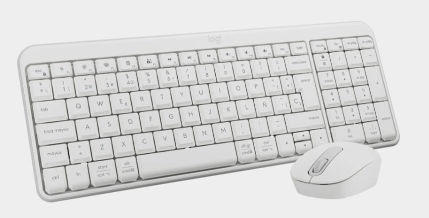 Teclado y Mouse Bluetooth MK250 920-013544 Blanco Compacto ANTI Salpicaduras — vista detalle 2
