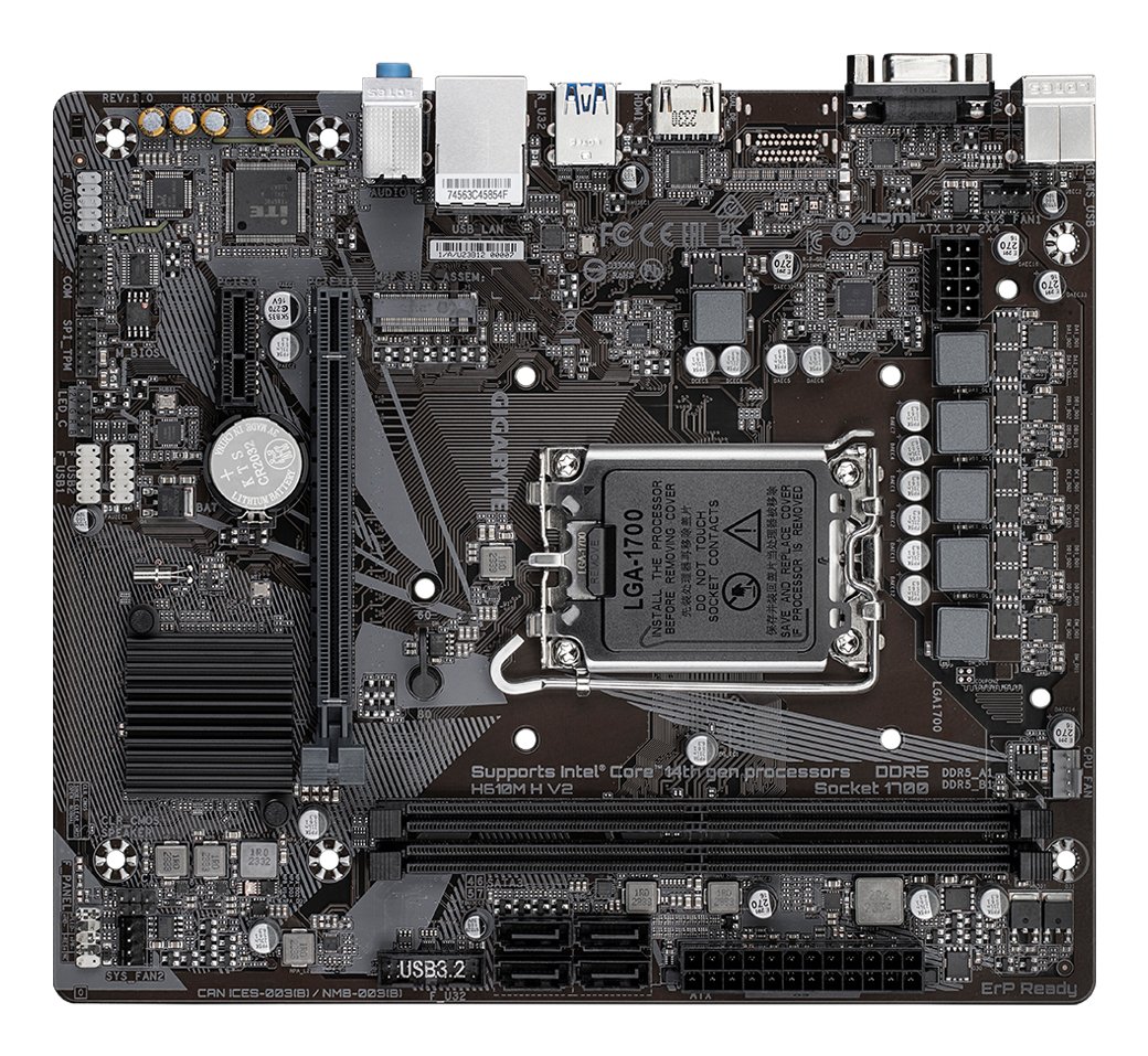 GIGABYTE H610M H V2 — Placa base M-ATX LGA1700 con DDR5 5600MHz 4