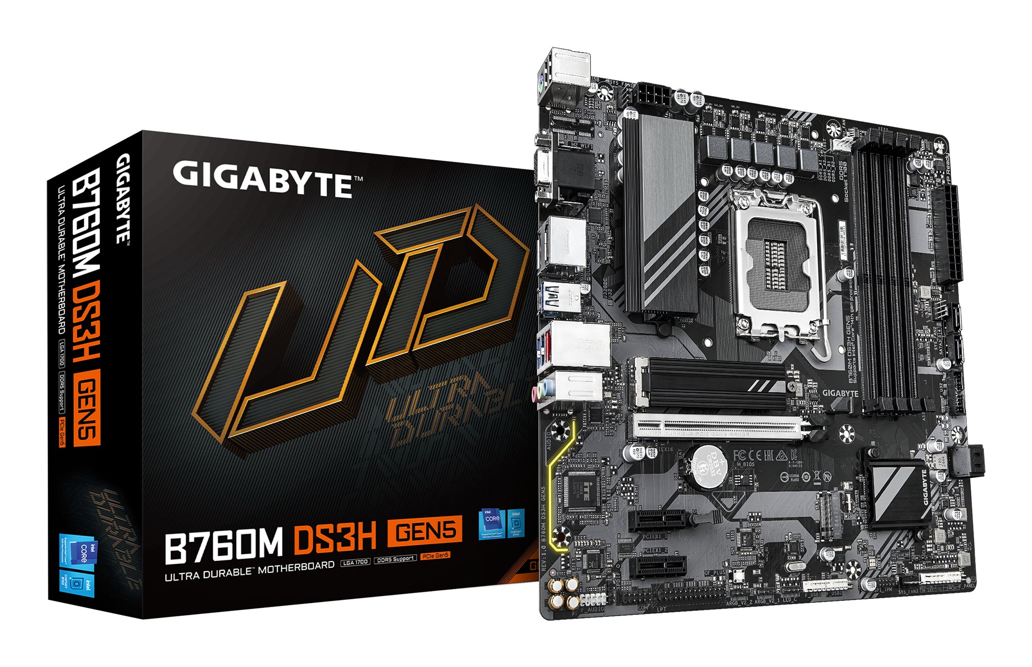 GIGABYTE B760M DS3H GEN5 — Placa M-ATX LGA1700 DDR5 5600MHz 2