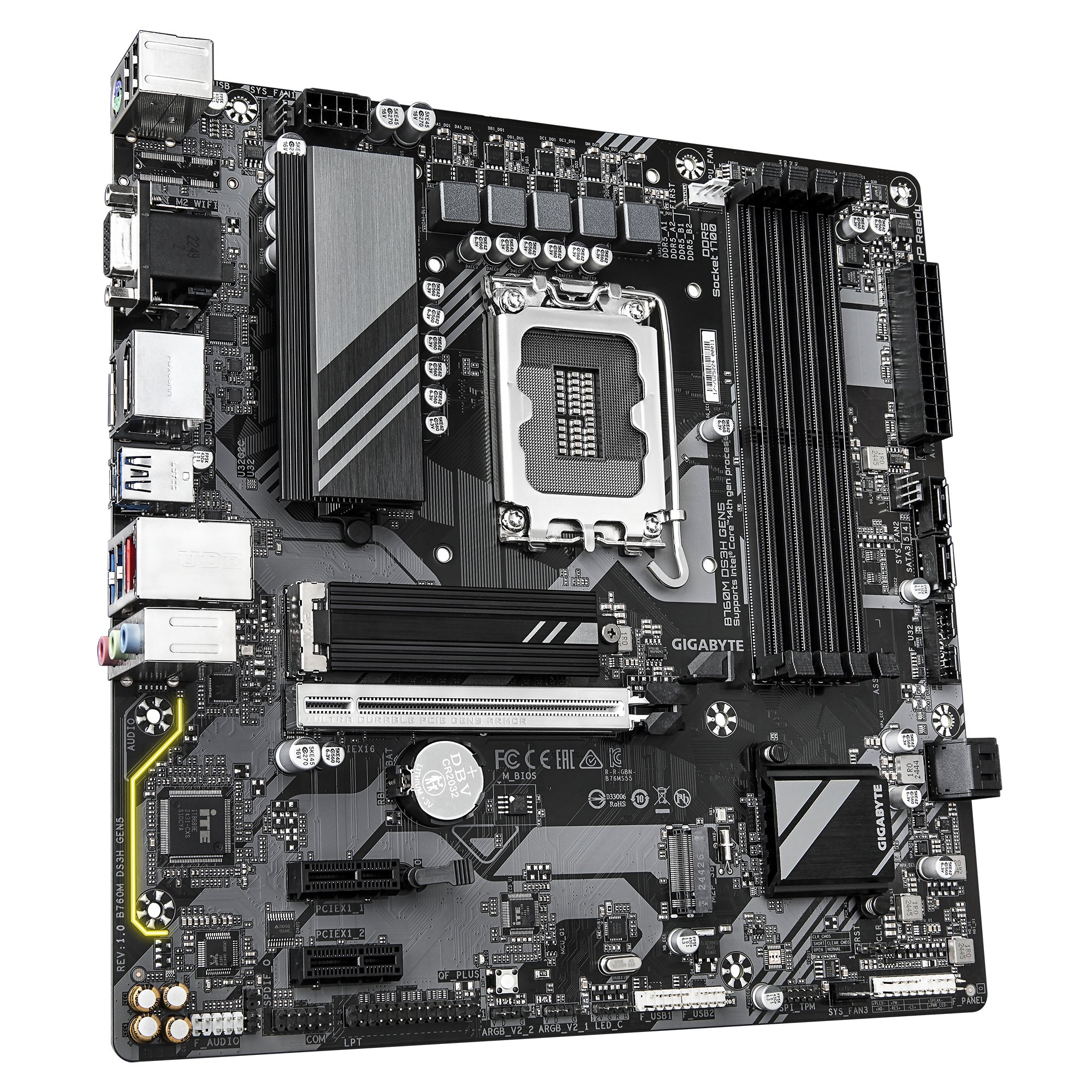 GIGABYTE B760M DS3H GEN5 — Placa M-ATX LGA1700 DDR5 5600MHz 5