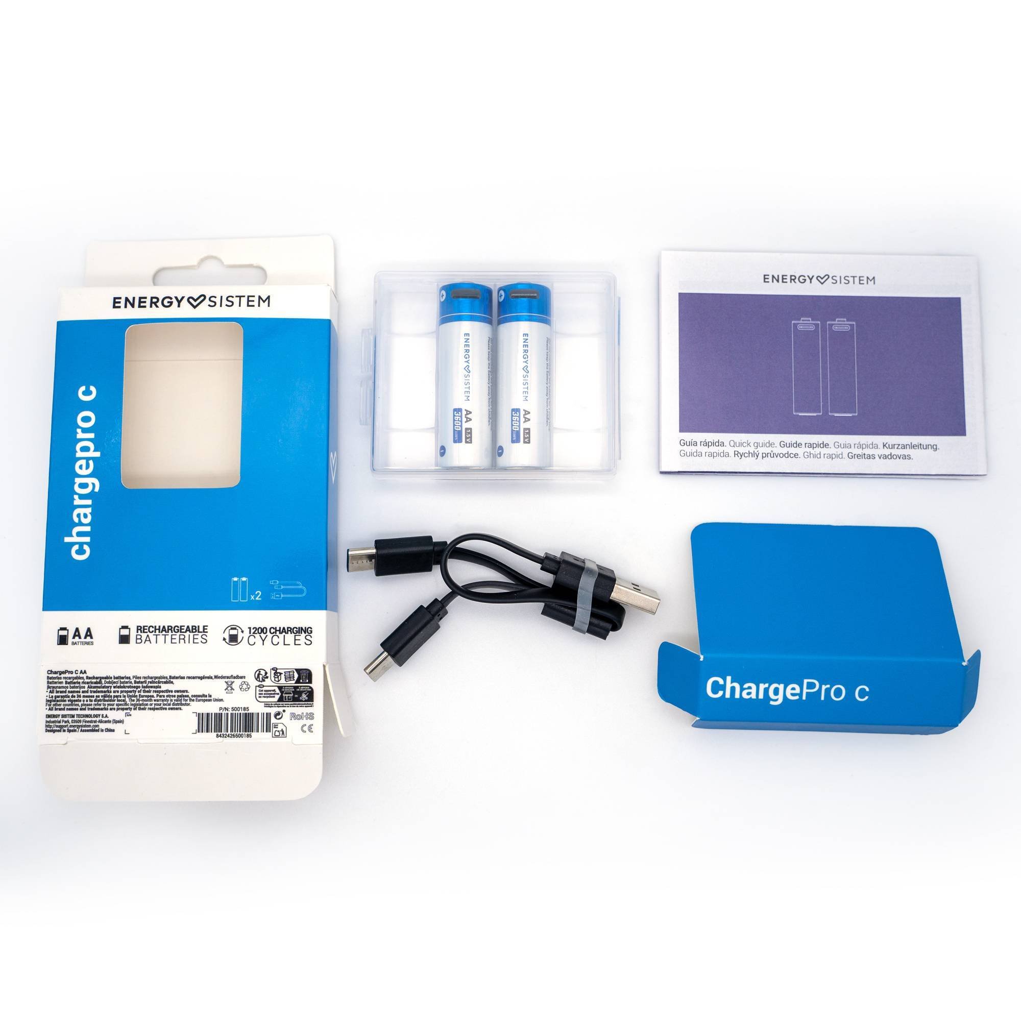 Energy Sistem AA Recargables — USB-C, 740mWh, pack 2 unidades 5