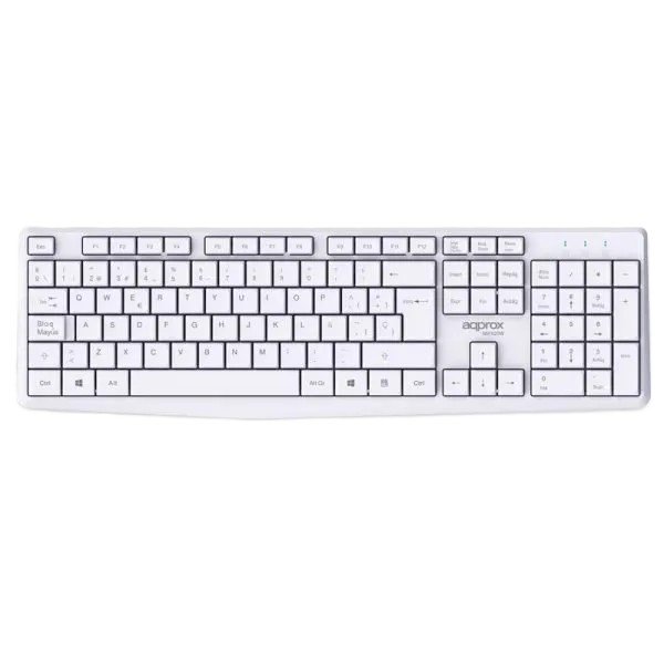 APPROX APPMX420W — Teclado y mouse inalámbrico 2.4GHz multimedia