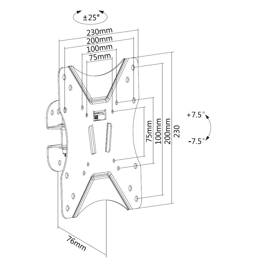 EQUIP 650402 — Soporte giratorio para monitor 23-42" con inclinación ajustable — vista detalle 2
