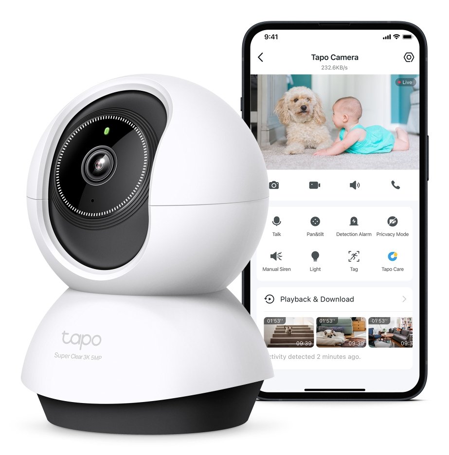 TP-LINK Tapo TC74 — Cámara IP 5MP con visión nocturna y audio bidireccional 5