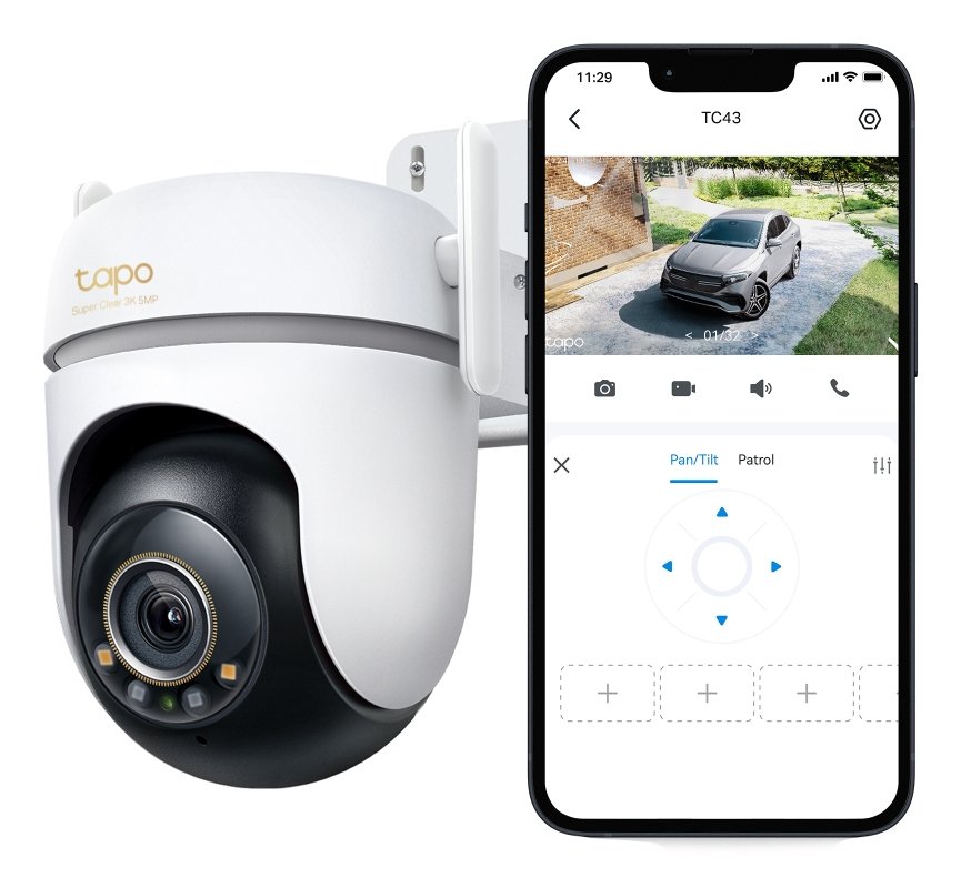 TP-LINK Tapo TC43 — Cámara exterior WiFi 5MP visión nocturna color 4