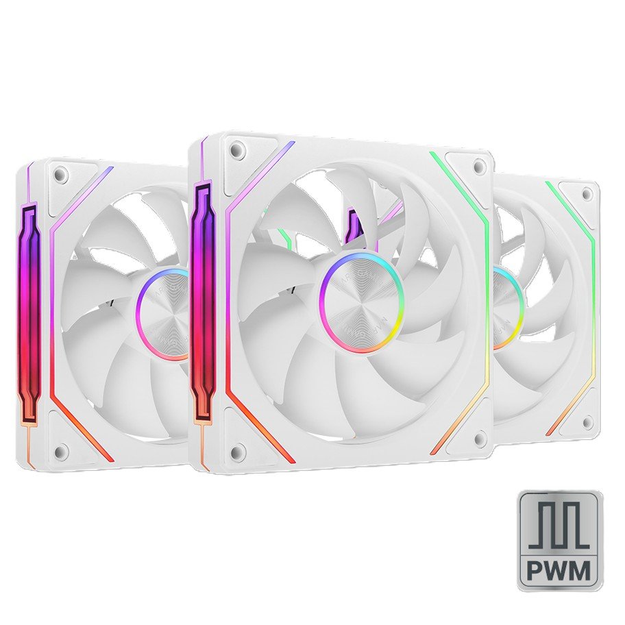 Kit 3xVENTILADOR Interno ARG MF-LINKFINITY Kit Blanco Modulares PWM 120mm — vista detalle 1