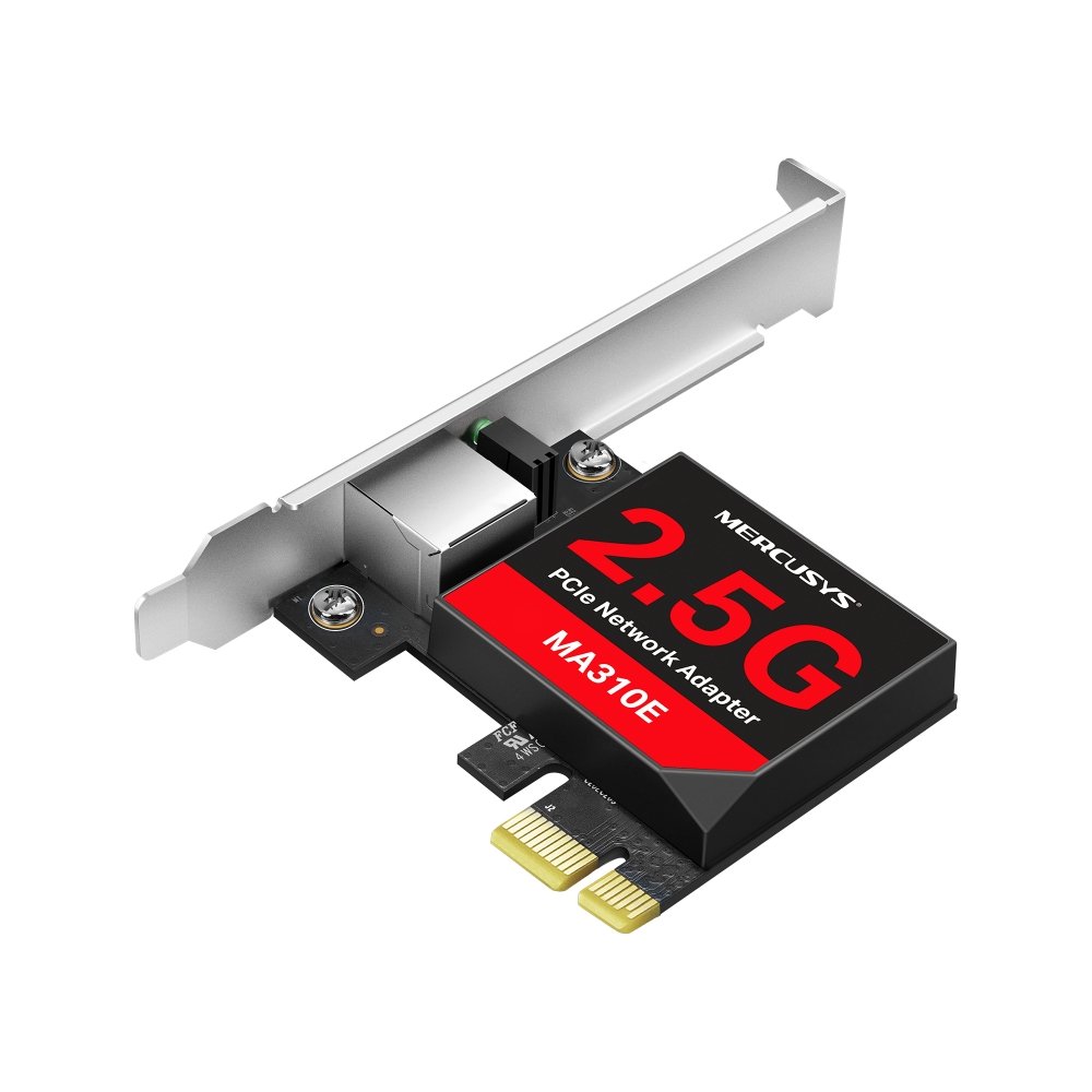 MERCUSYS MA310E — Adaptador Ethernet 2.5Gbps PCIe perfil bajo