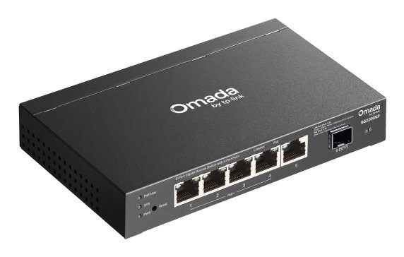 Switch Poe+ no Gestionable TP-LINK SG2206MP 6P 5xRJ45 1Gbps 4xPoE+ 1xSFP Gbps 63W — vista detalle 2