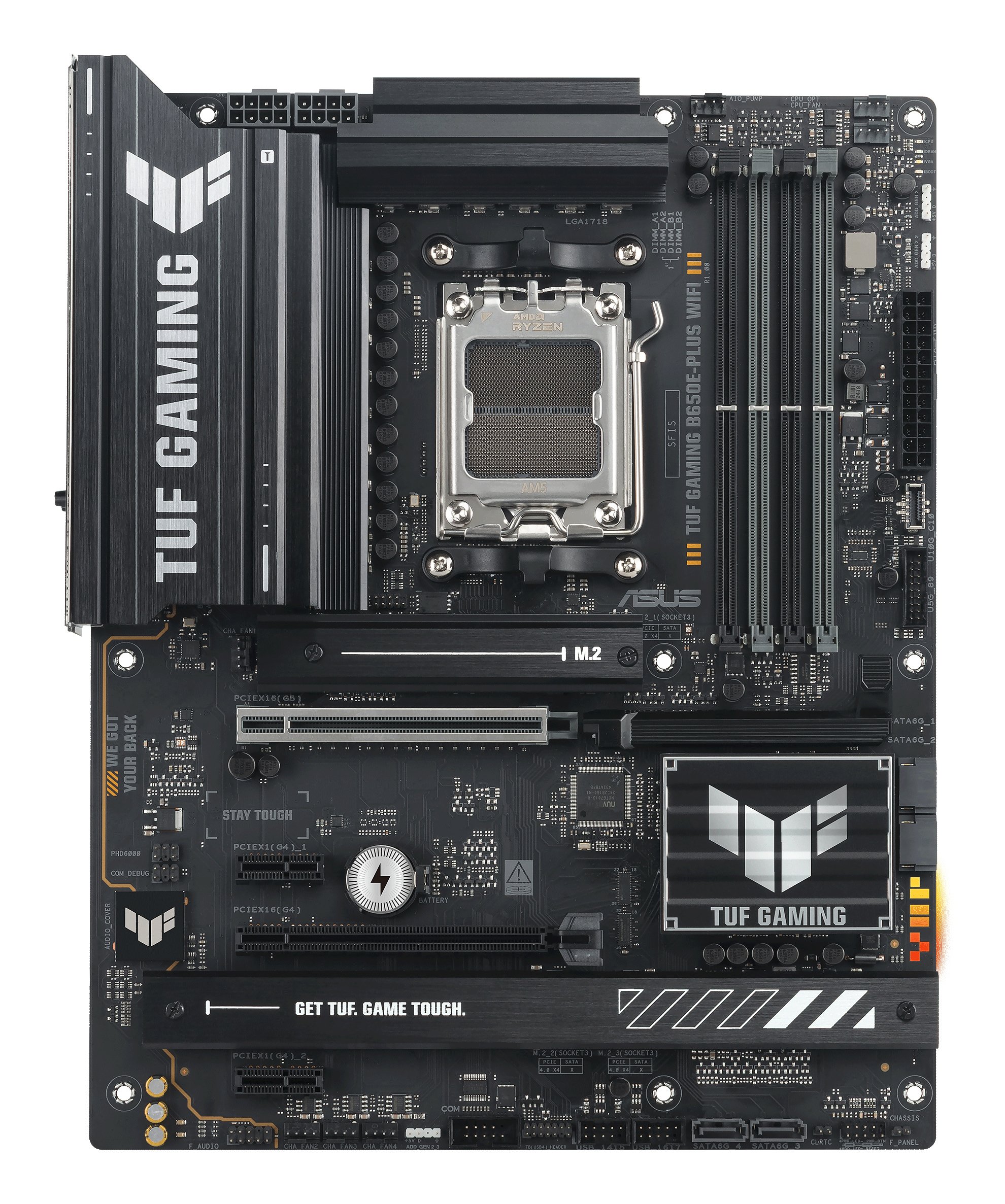 PB TUF Gaming B650E-PLUS WIFI SKT AM5 ATX 4xDDR5 Displayport HDMI USB 20Gbps — vista detalle 1