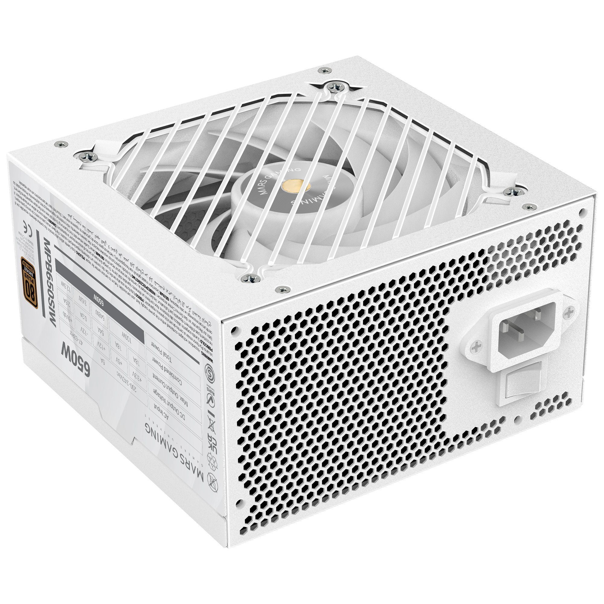 Fuente de Alimentacion 650W MPB650SIW Extreme Silence 80 PLUS Bronze Blanco — vista detalle 1