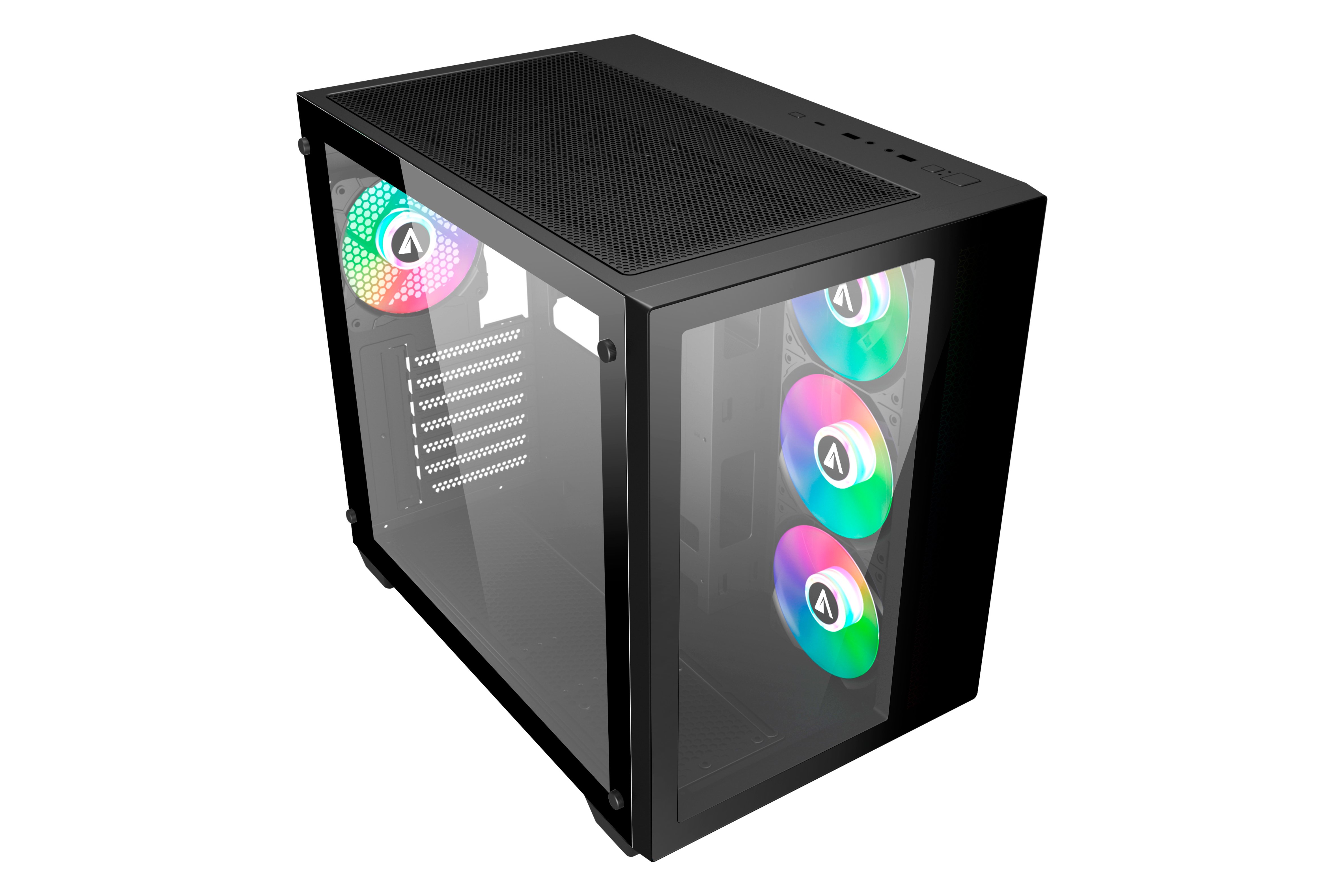 Caja ATX Semitorre Danube SAVA 285 Black 1x3.5" 2x2.5" USB-C GPU Max 410mm 3
