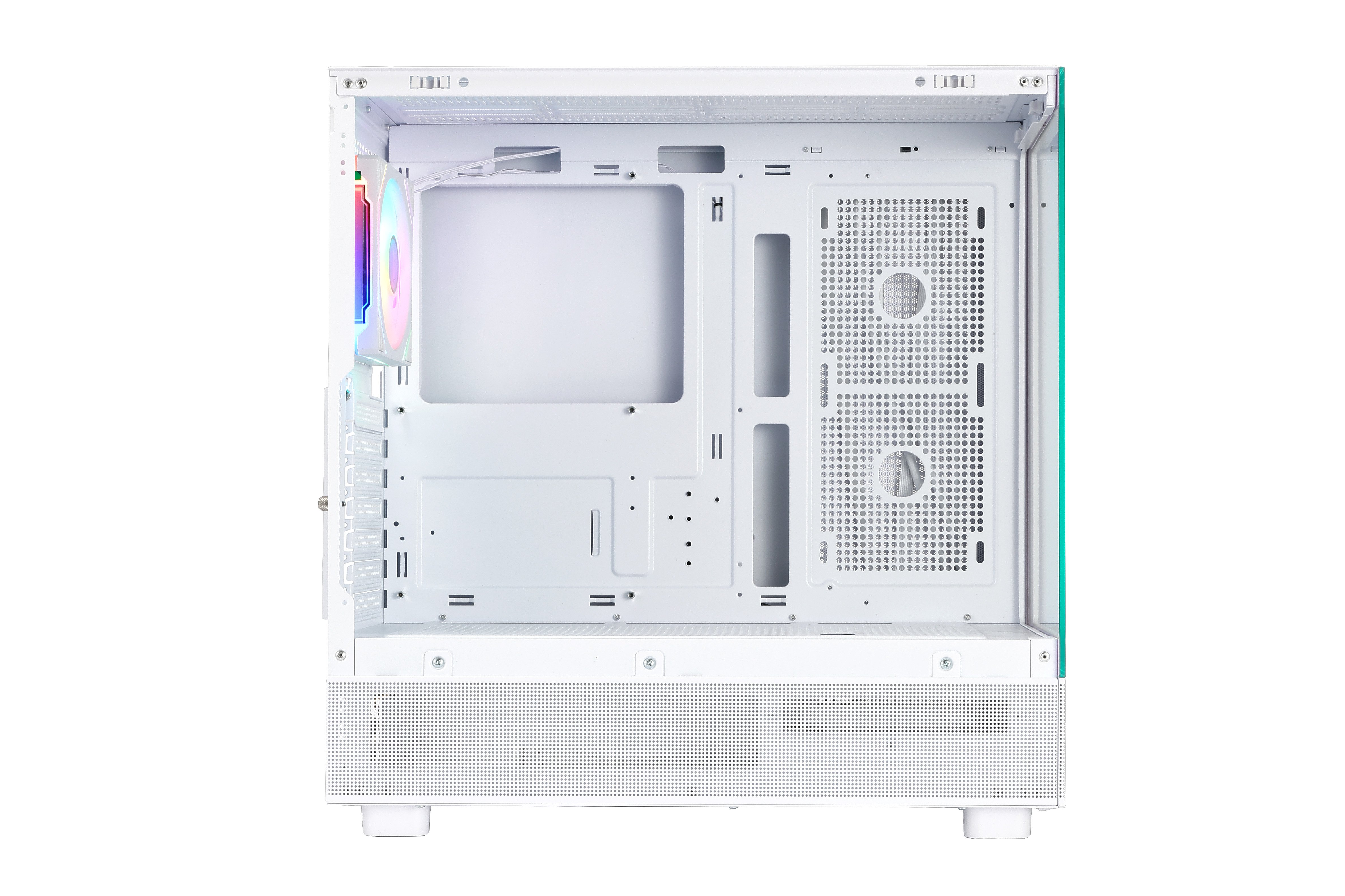 Caja ATX Semitorre Danube SAVA H400 White 2x3.5" 1x2.5" USB-C GPU Max 410mm — vista detalle 1