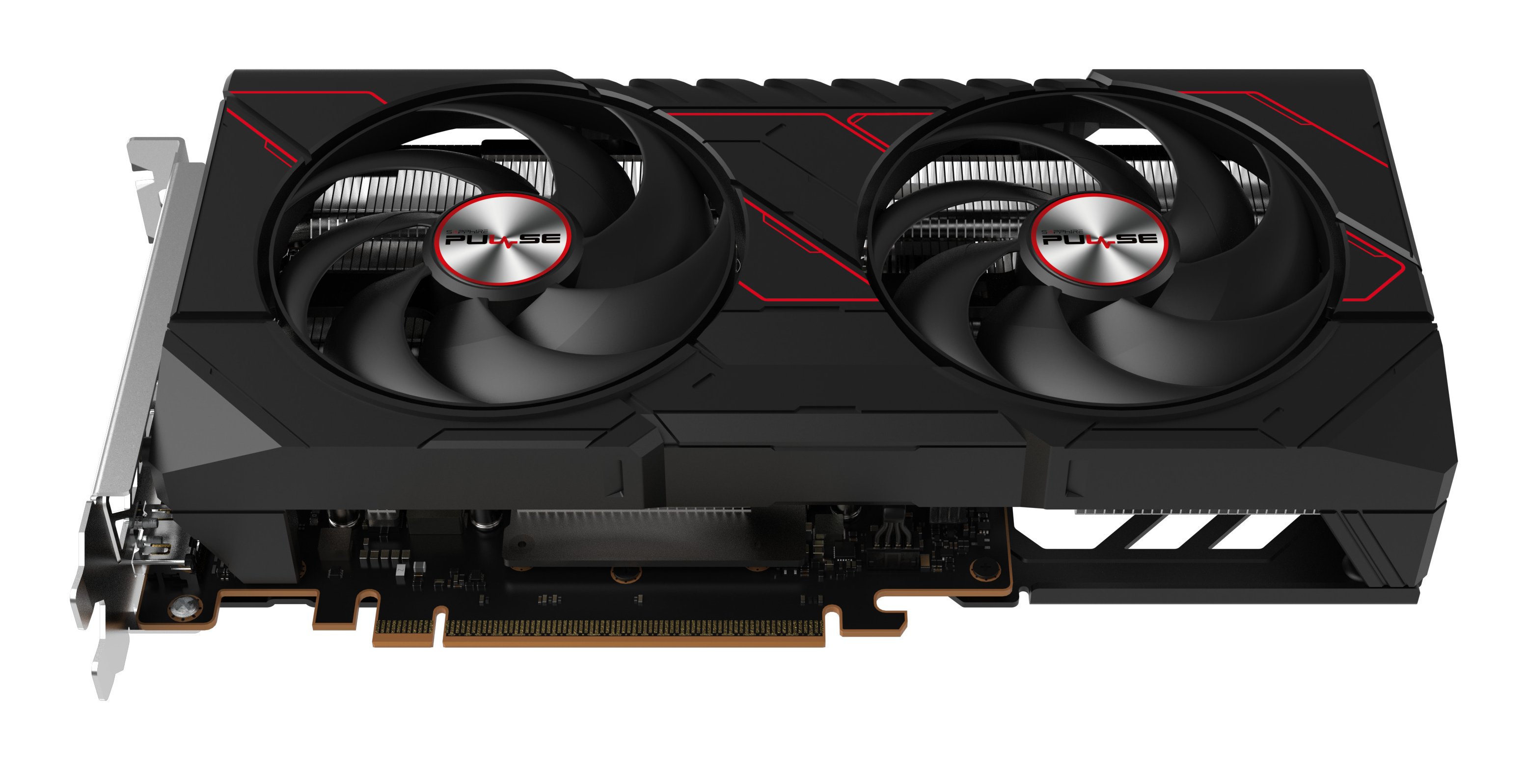 VGA Pulse AMD Radeon RX 9060 XT 8GB GDDR6 1xDP 2xHDMI CUDA 2048 128BIT DUAL FAN — vista detalle 2